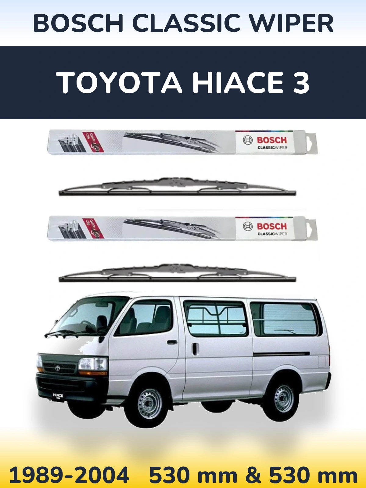 Torkarblad BOSCH Classic Wiper för Toyota Hiace 3