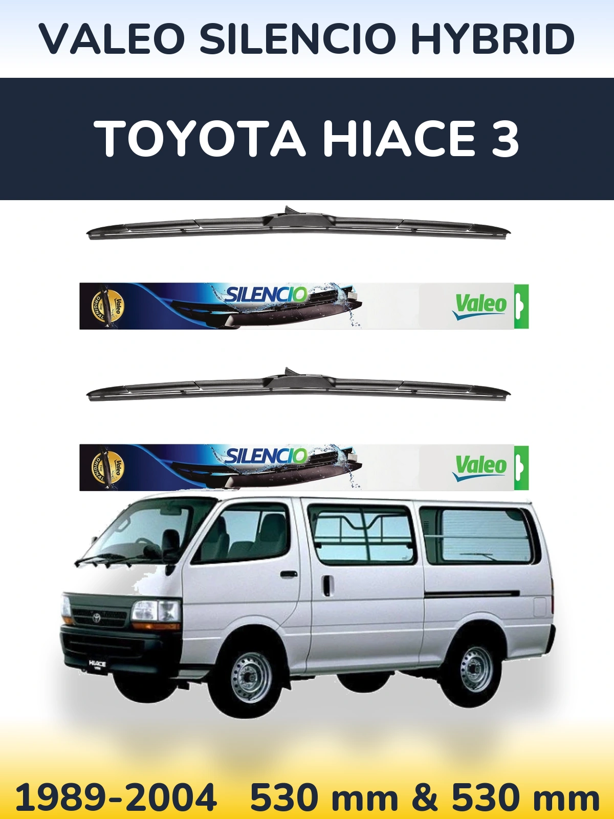 Torkarblad Valeo Silencio Hybrid för Toyota Hiace 3