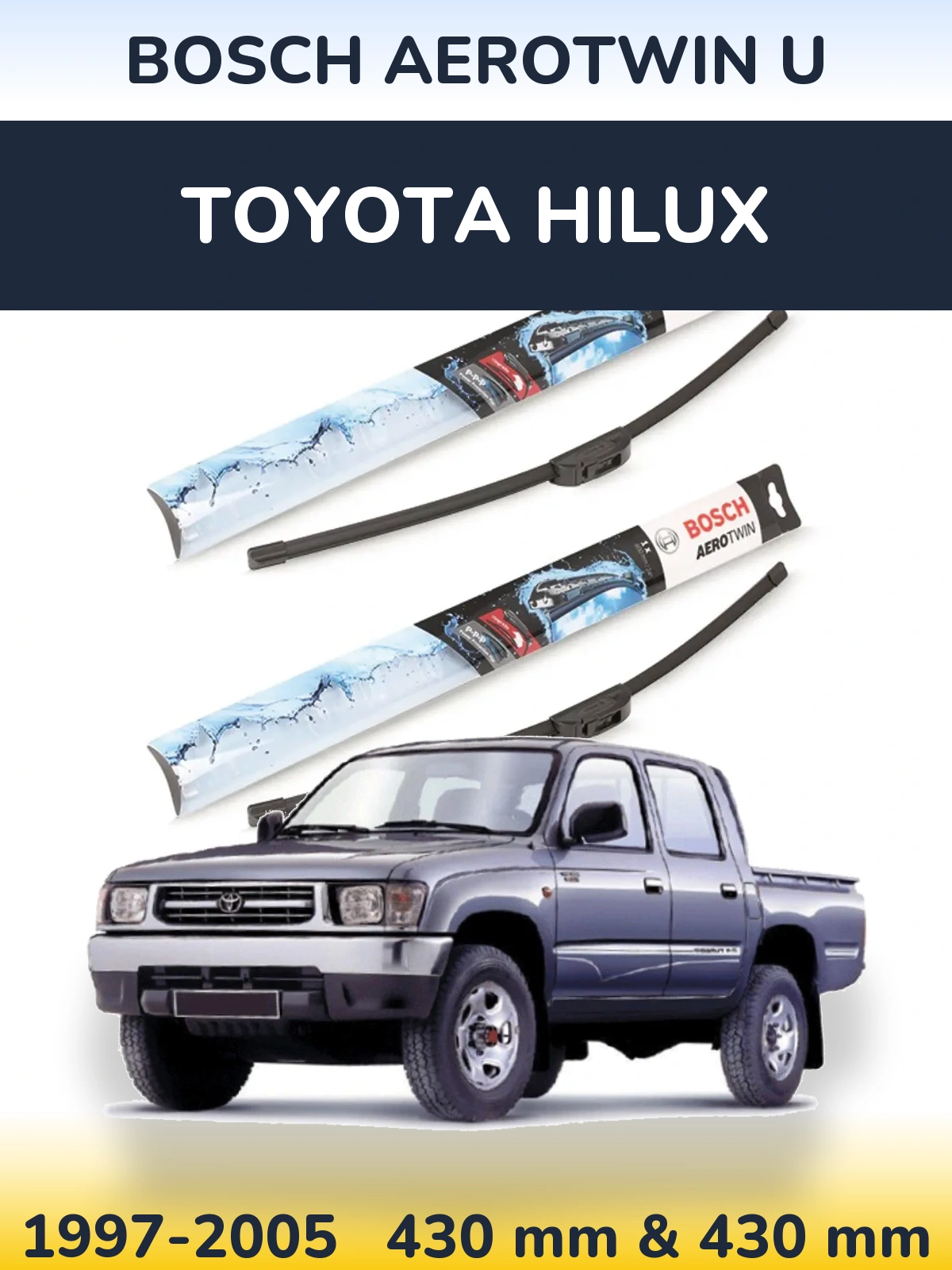 Torkarblad BOSCH AeroTwin U för Toyota Hilux