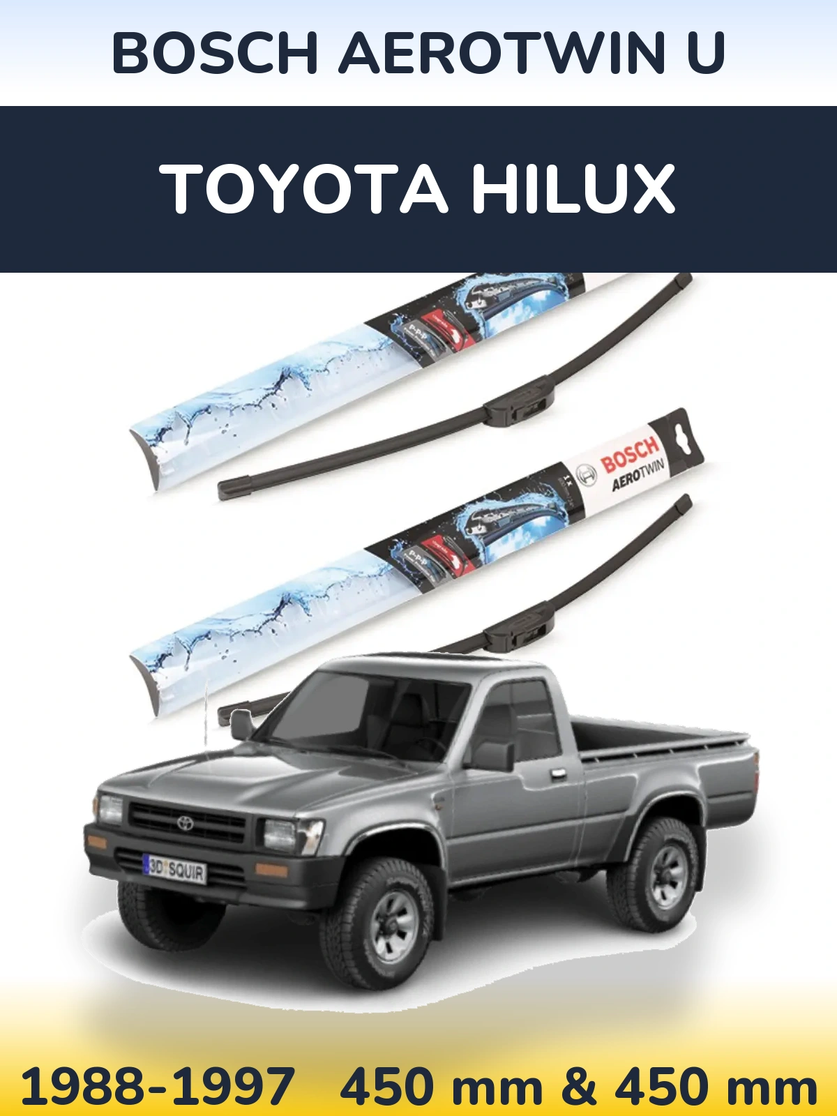 Torkarblad BOSCH AeroTwin U för Toyota Hilux