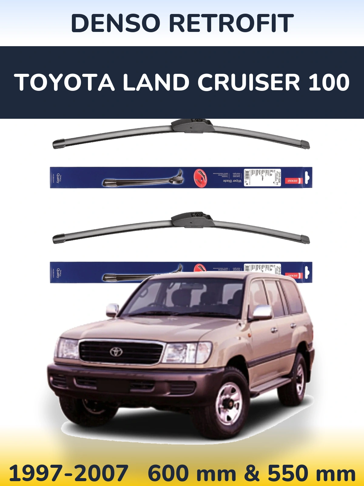 Torkarblad Denso Retrofit för Toyota Land Cruiser 100