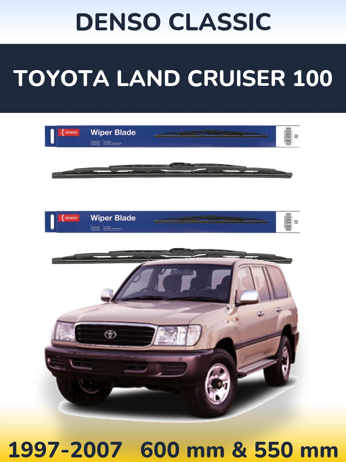 Torkarblad Denso Classic för Toyota Land Cruiser 100