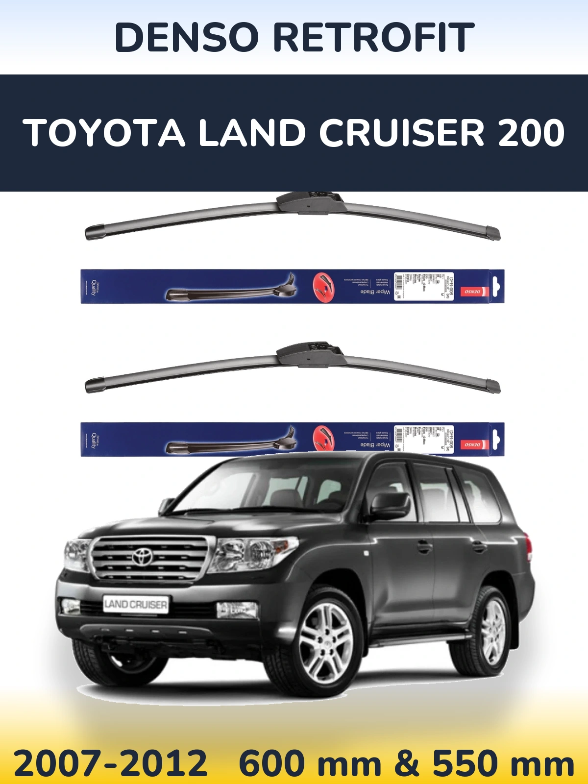 Torkarblad Denso Retrofit för Toyota Land Cruiser 200