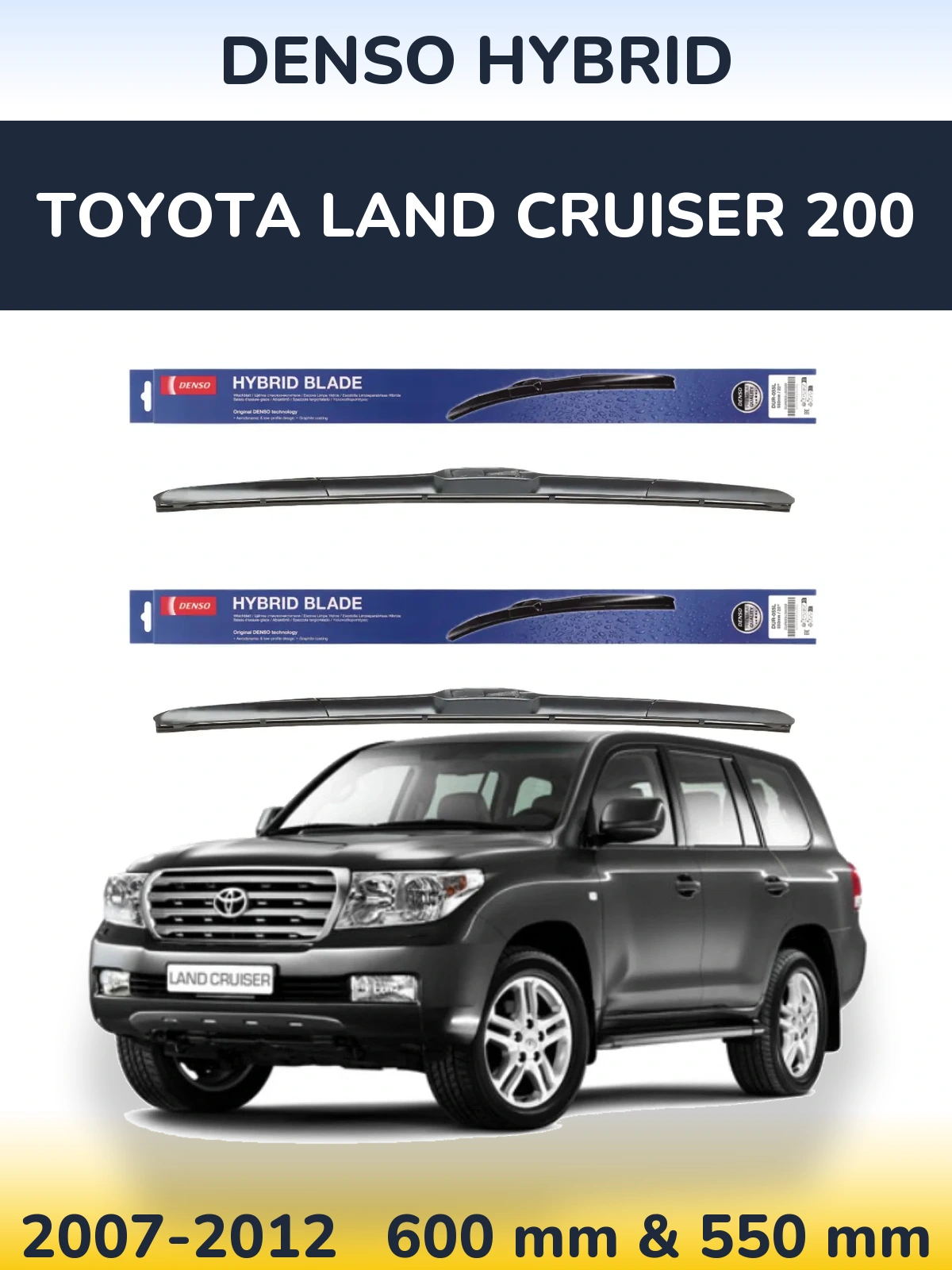 Torkarblad Denso Hybrid för Toyota Land Cruiser 200