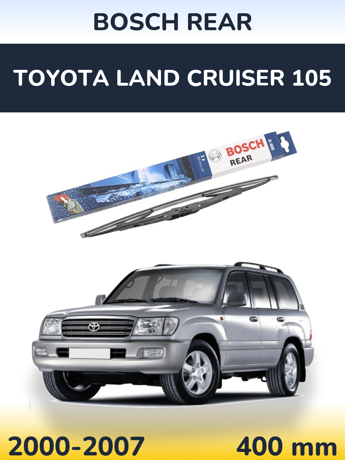 Rear wiper blade BOSCH Rear 400 mm for Toyota Land Cruiser 105 2000-2007