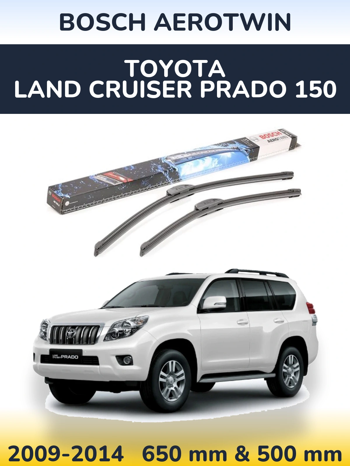 Torkarblad BOSCH AeroTwin för Toyota Land Cruiser Prado 150