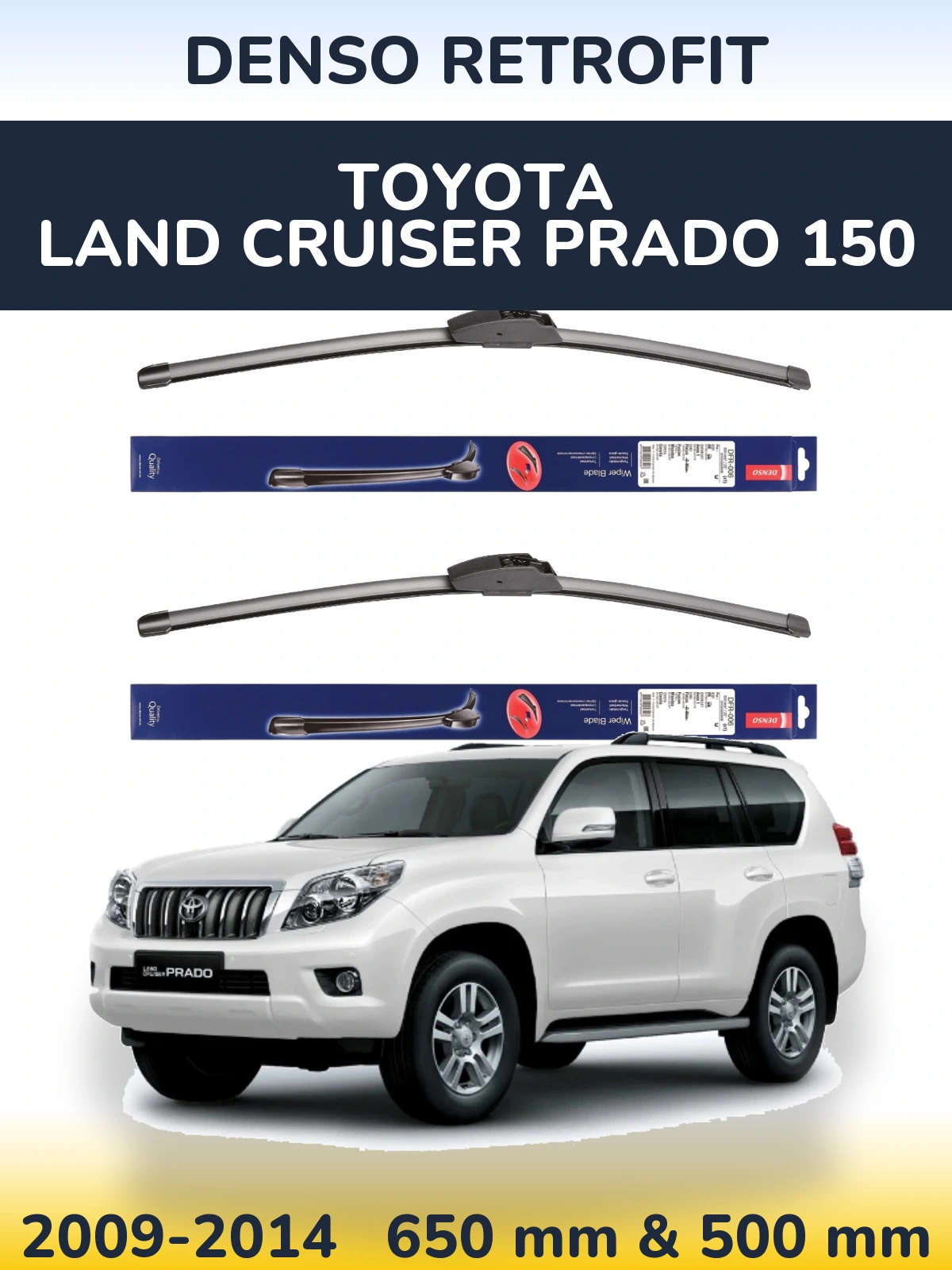 Torkarblad Denso Retrofit för Toyota Land Cruiser Prado 150