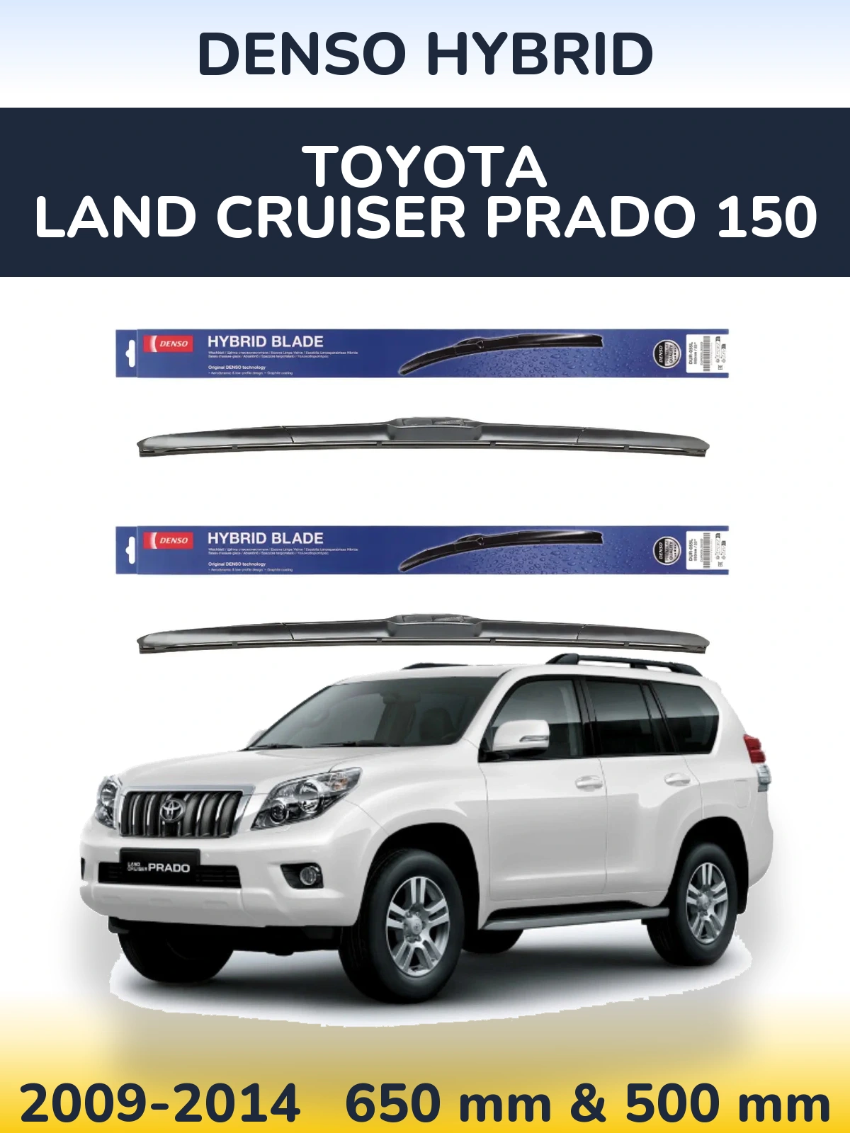 Torkarblad Denso Hybrid för Toyota Land Cruiser Prado 150