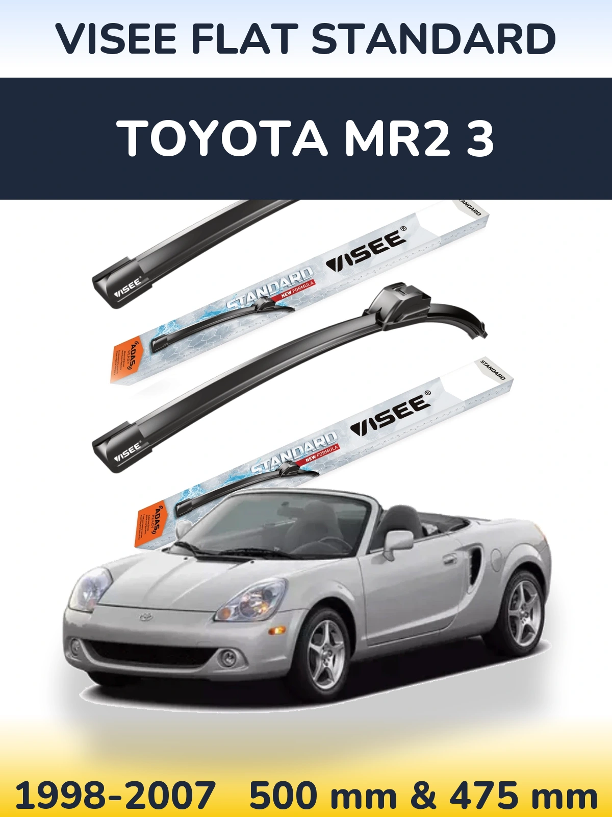 Torkarblad VISEE FLAT STANDARD för Toyota MR2 3