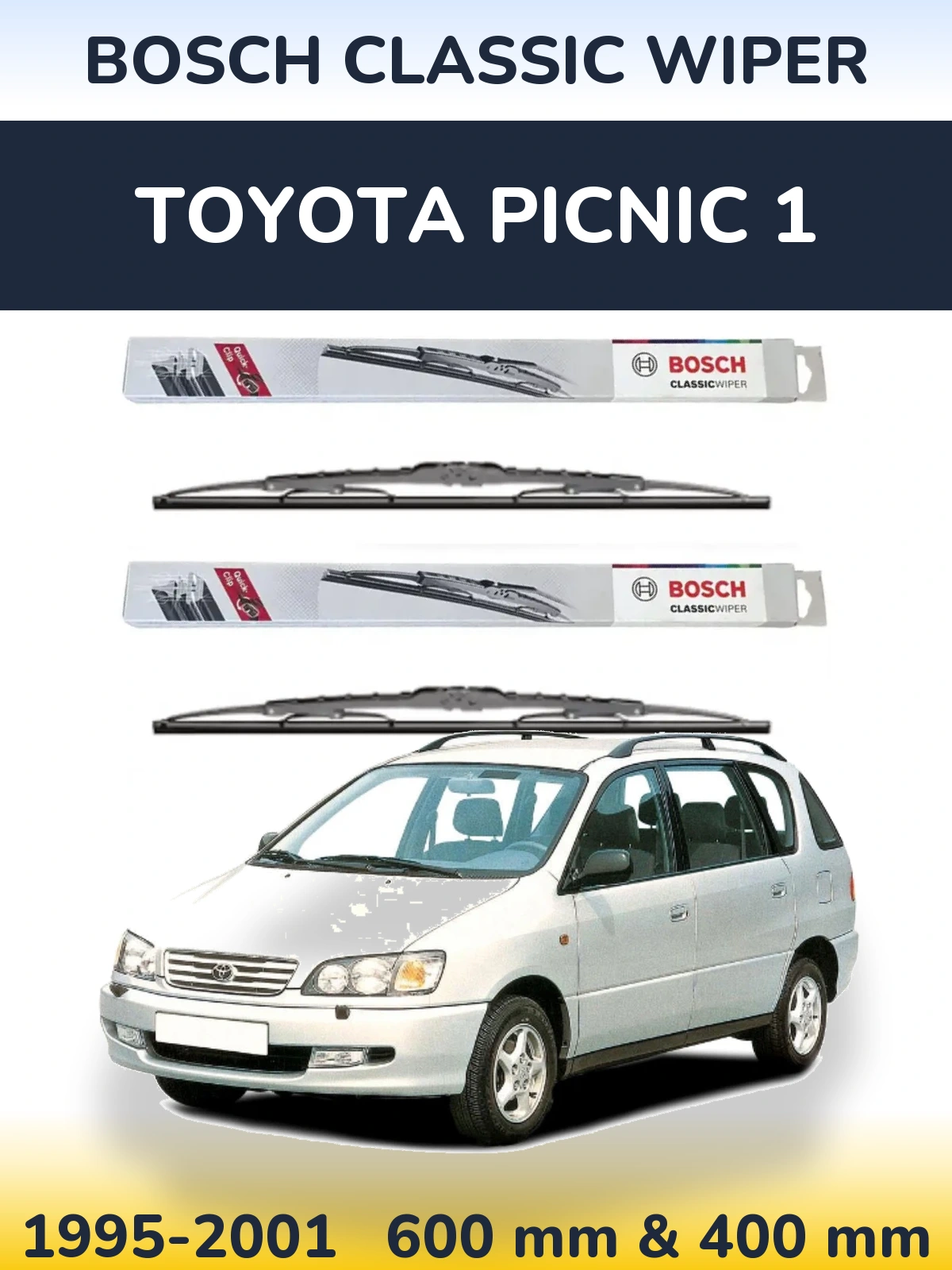 Torkarblad BOSCH Classic Wiper för Toyota Picnic 1