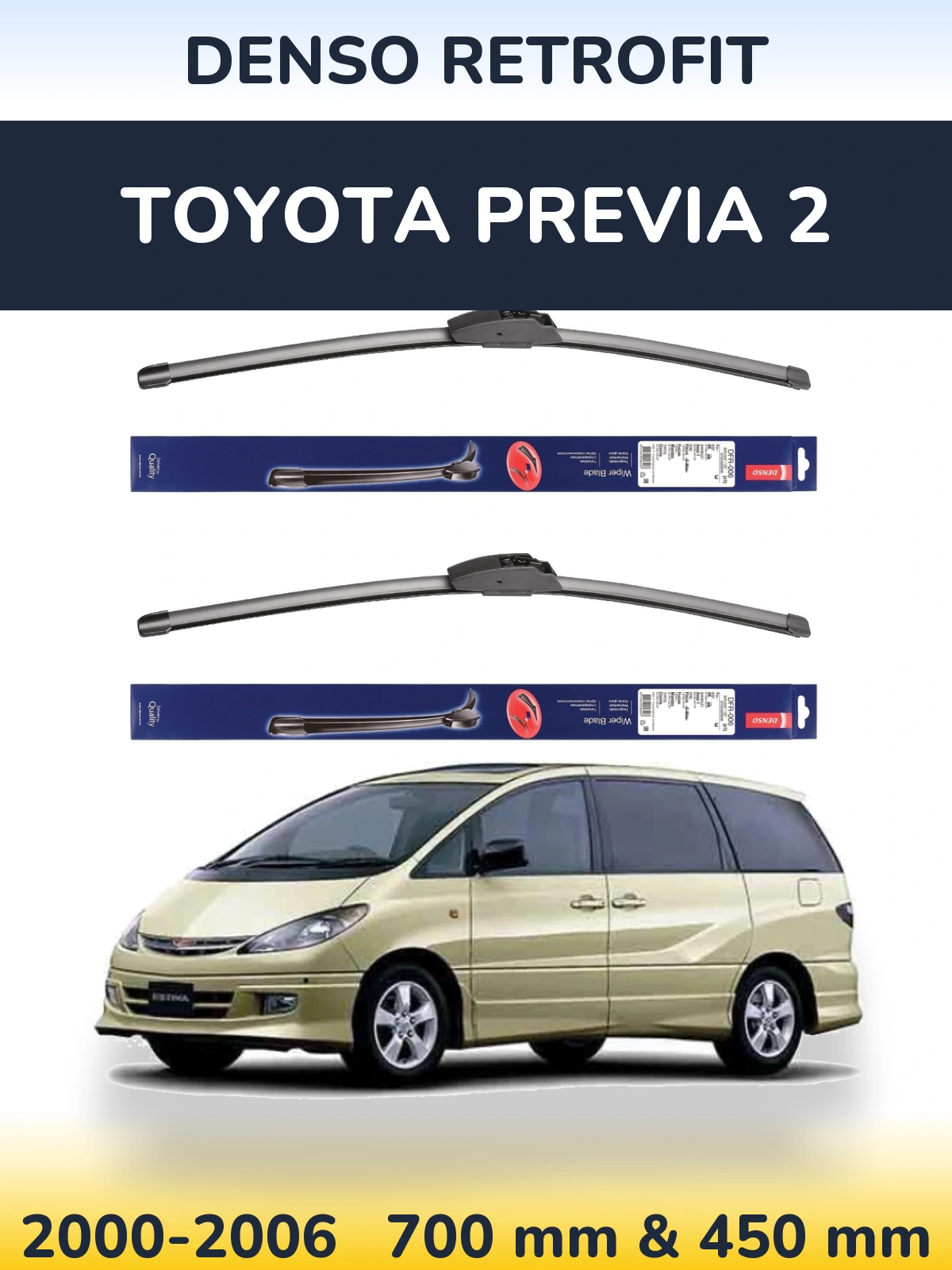 Torkarblad Denso Retrofit för Toyota Previa 2