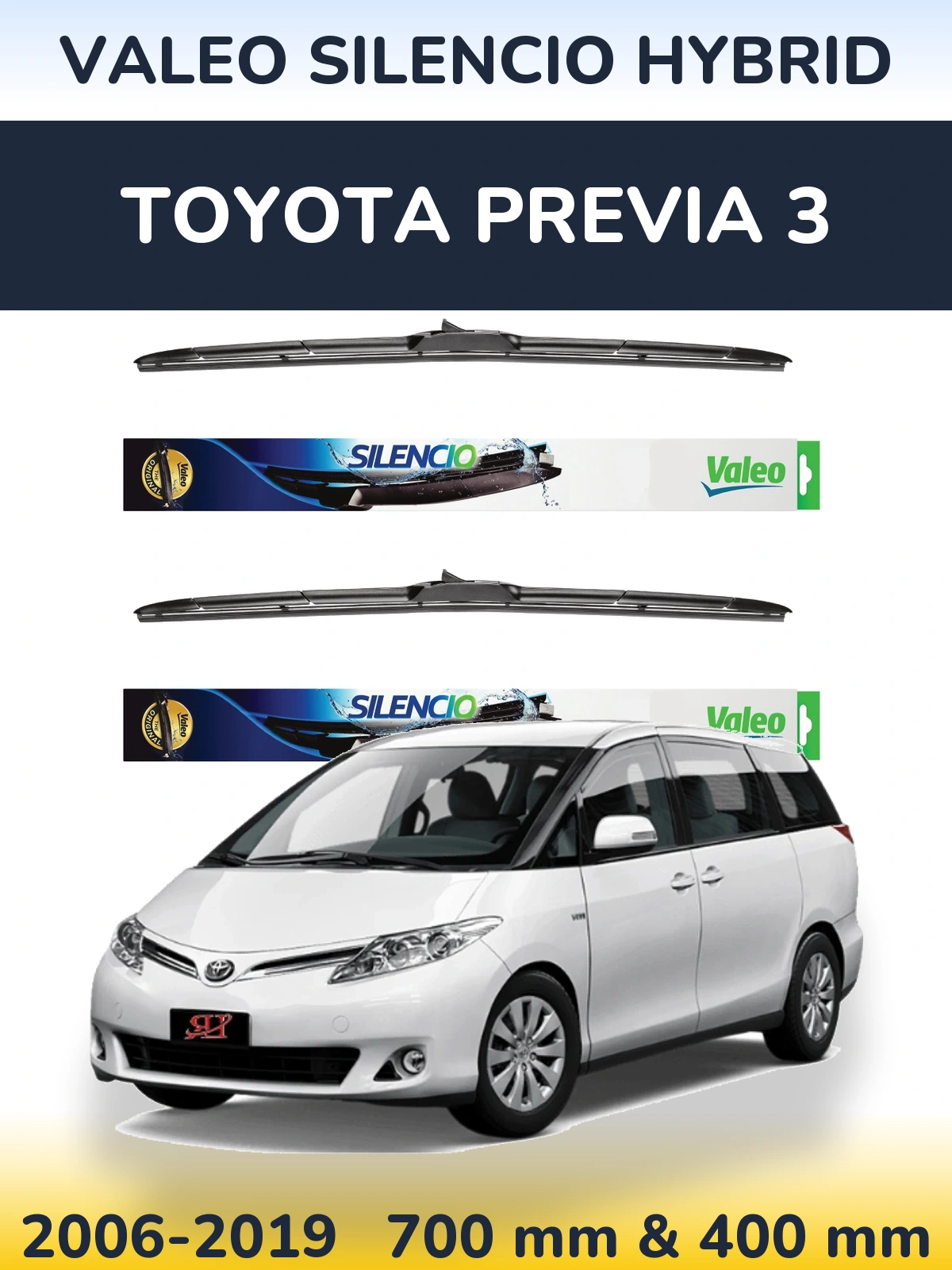 Torkarblad Valeo Silencio Hybrid för Toyota Previa 3