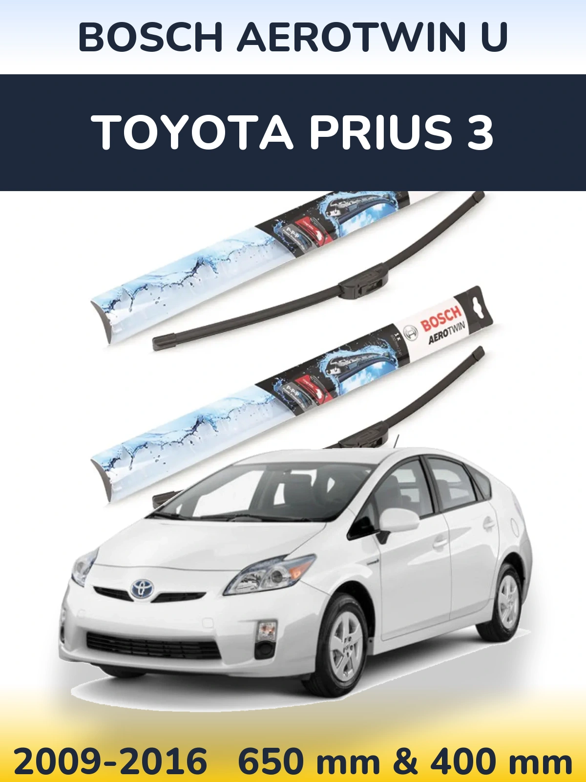 Torkarblad BOSCH AeroTwin U för Toyota Prius 3