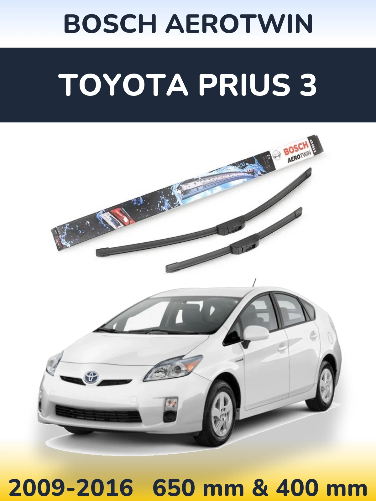 Torkarblad BOSCH AeroTwin för Toyota Prius 3