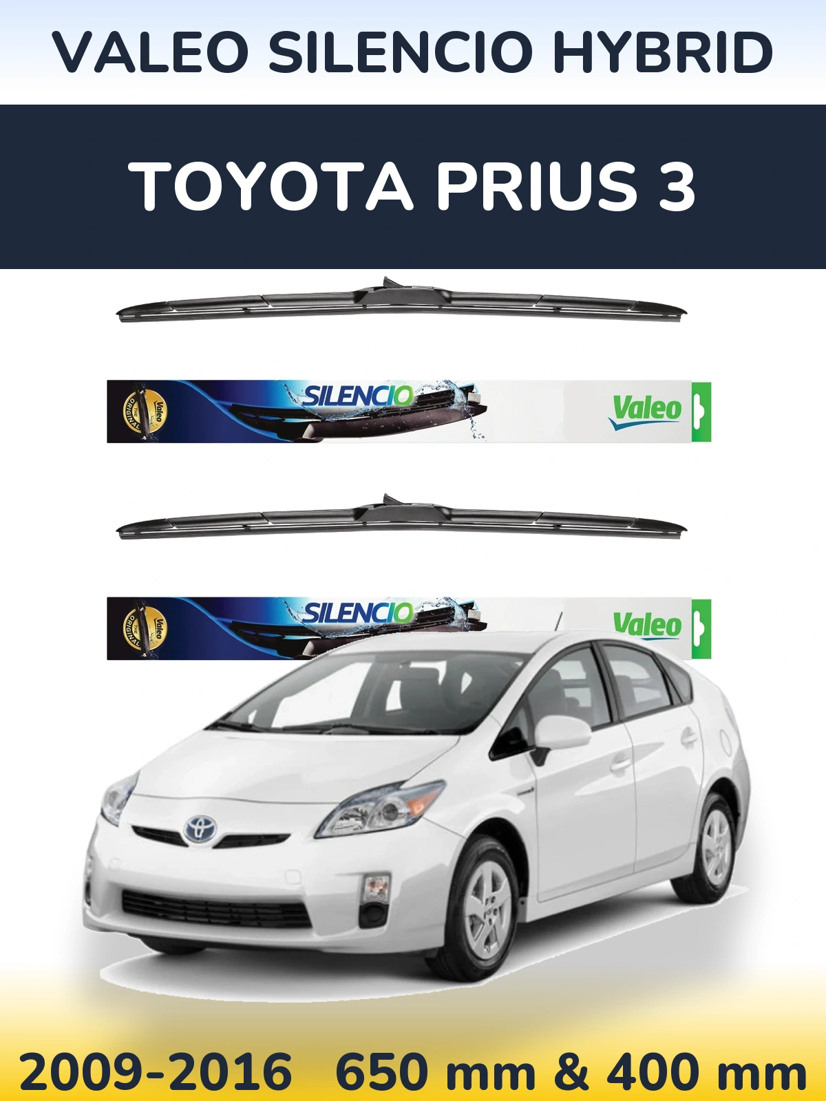 Torkarblad Valeo Silencio Hybrid för Toyota Prius 3