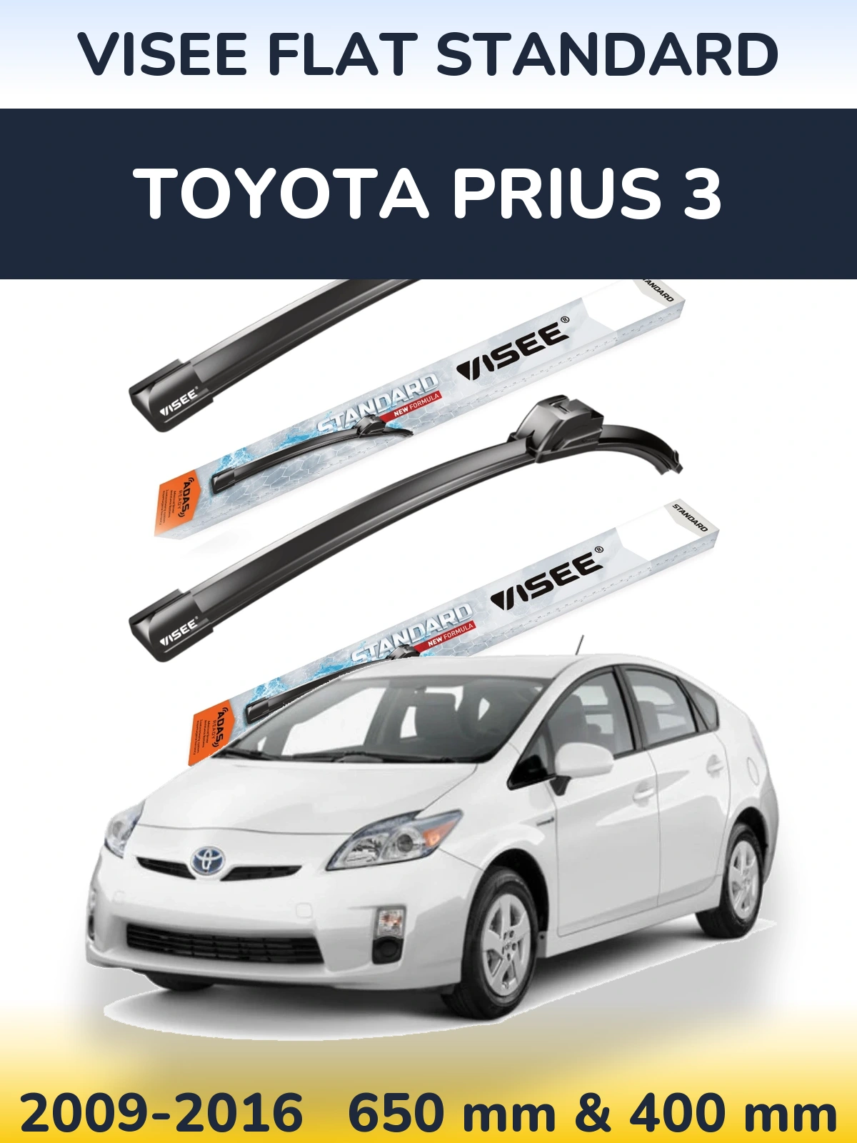 Torkarblad VISEE FLAT STANDARD för Toyota Prius 3