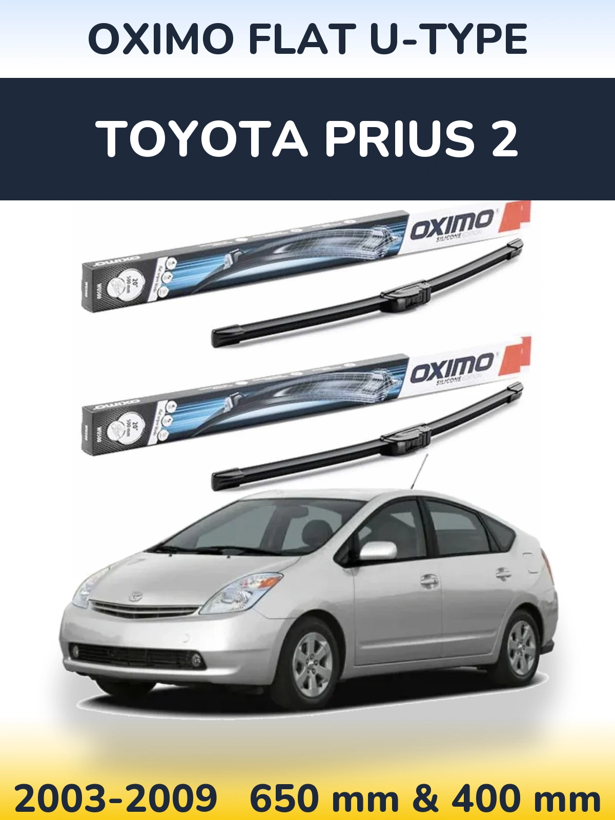 Torkarblad Oximo Flat U-type för Toyota Prius 2
