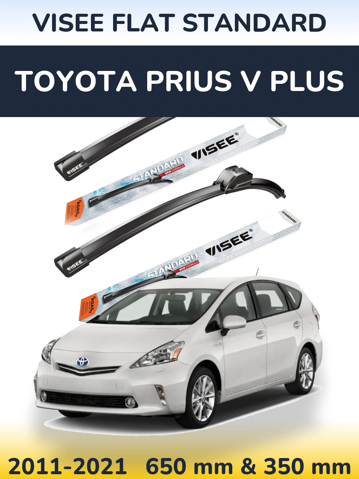 Torkarblad VISEE FLAT STANDARD för Toyota Prius V Plus