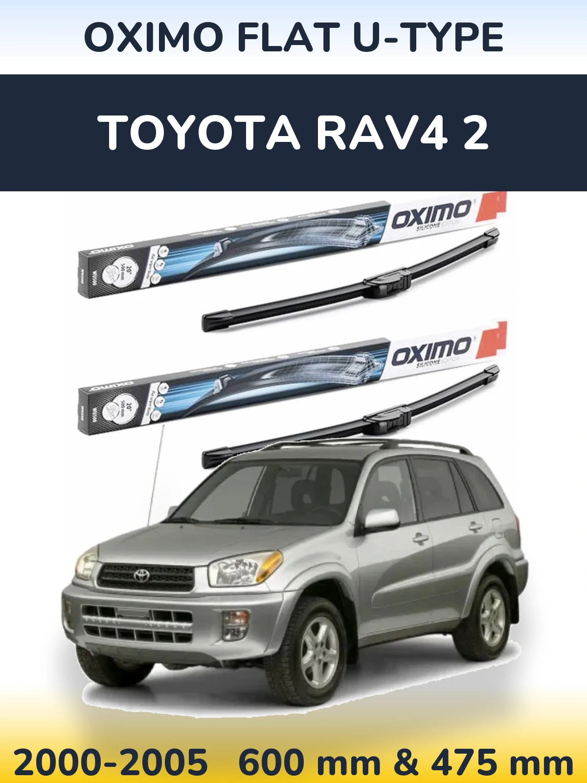 Torkarblad Oximo Flat U-type för Toyota RAV4 2
