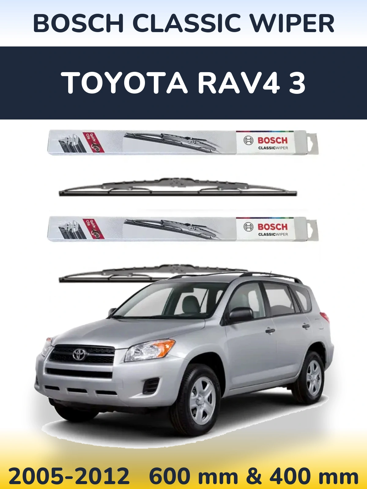 Torkarblad BOSCH Classic Wiper för Toyota RAV4 3