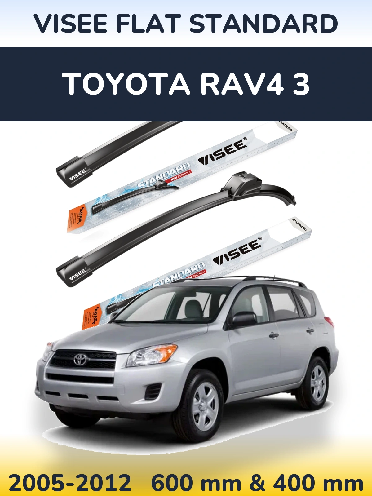 Torkarblad VISEE FLAT STANDARD för Toyota RAV4 3