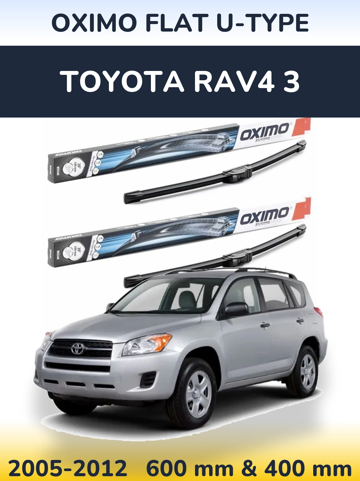 Torkarblad Oximo Flat U-type för Toyota RAV4 3