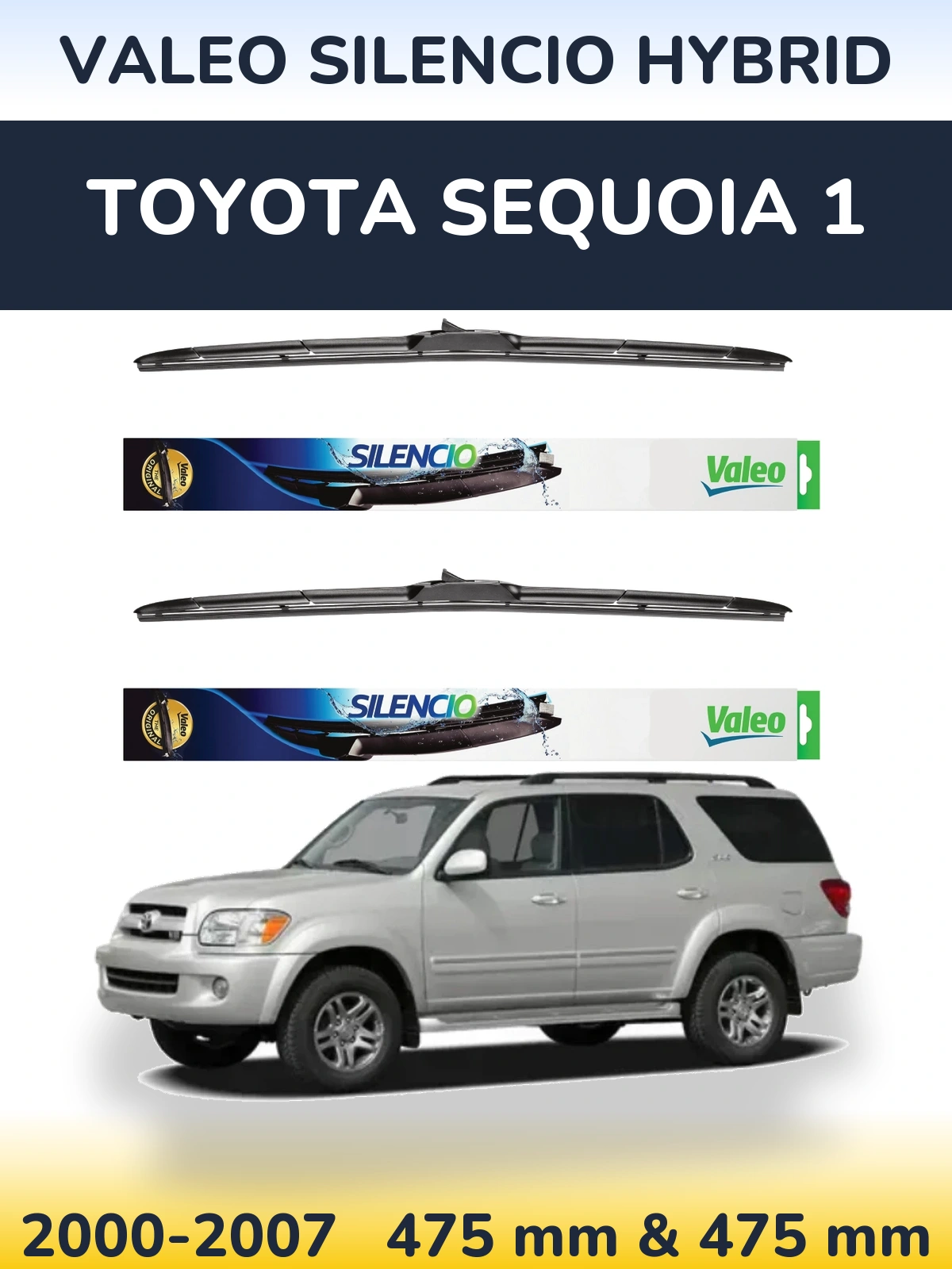 Torkarblad Valeo Silencio Hybrid för Toyota Sequoia 1