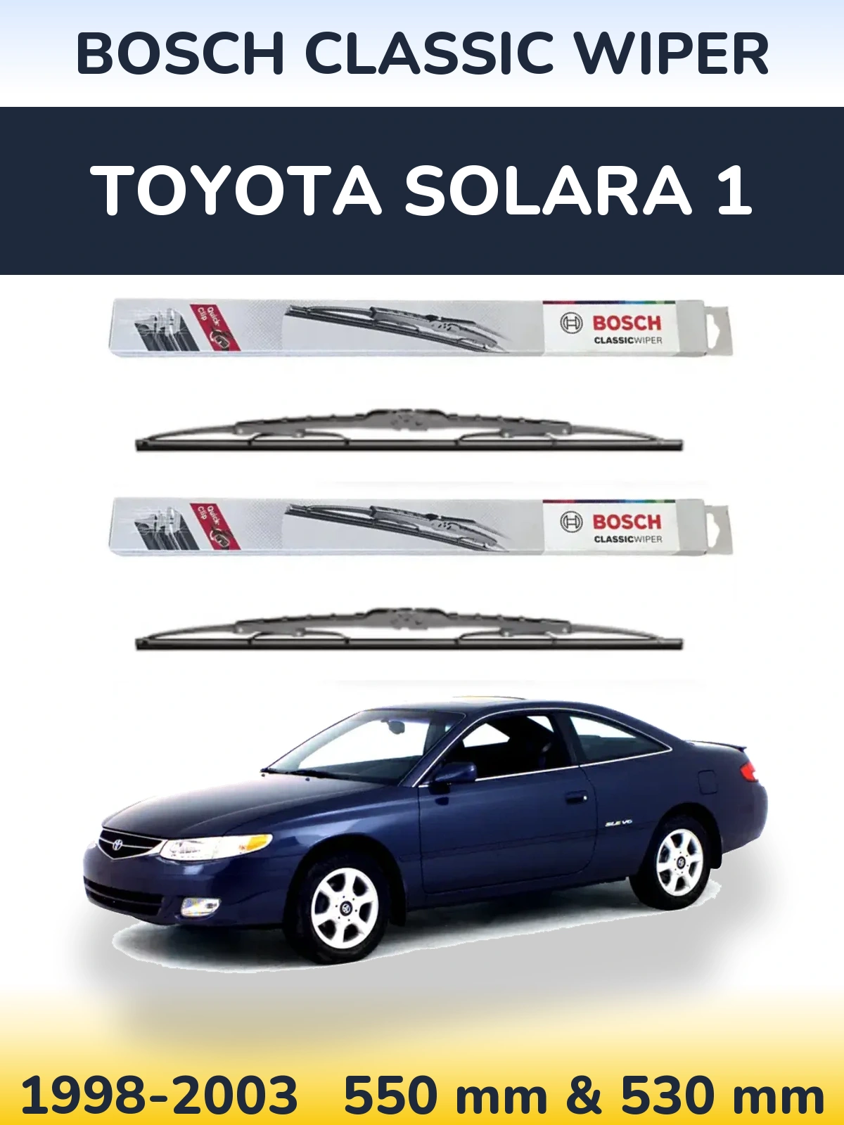 Torkarblad BOSCH Classic Wiper för Toyota Solara 1