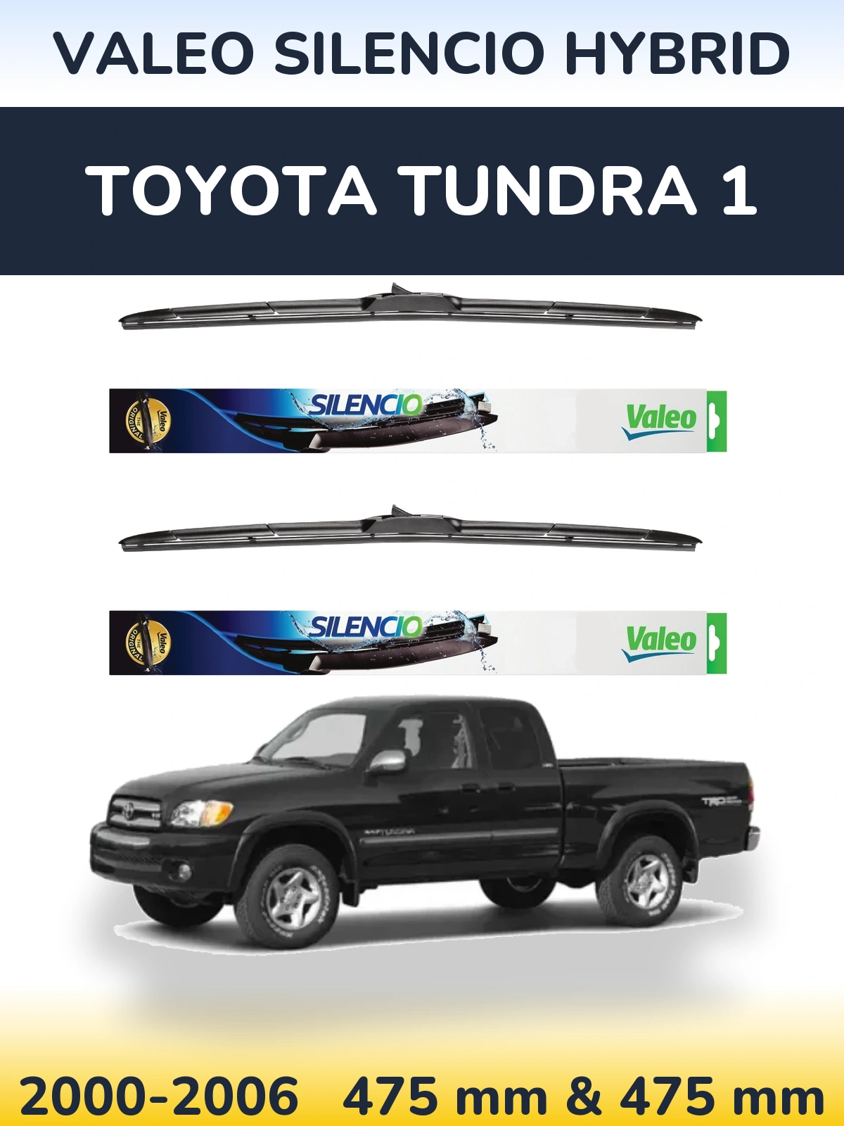 Torkarblad Valeo Silencio Hybrid för Toyota Tundra 1
