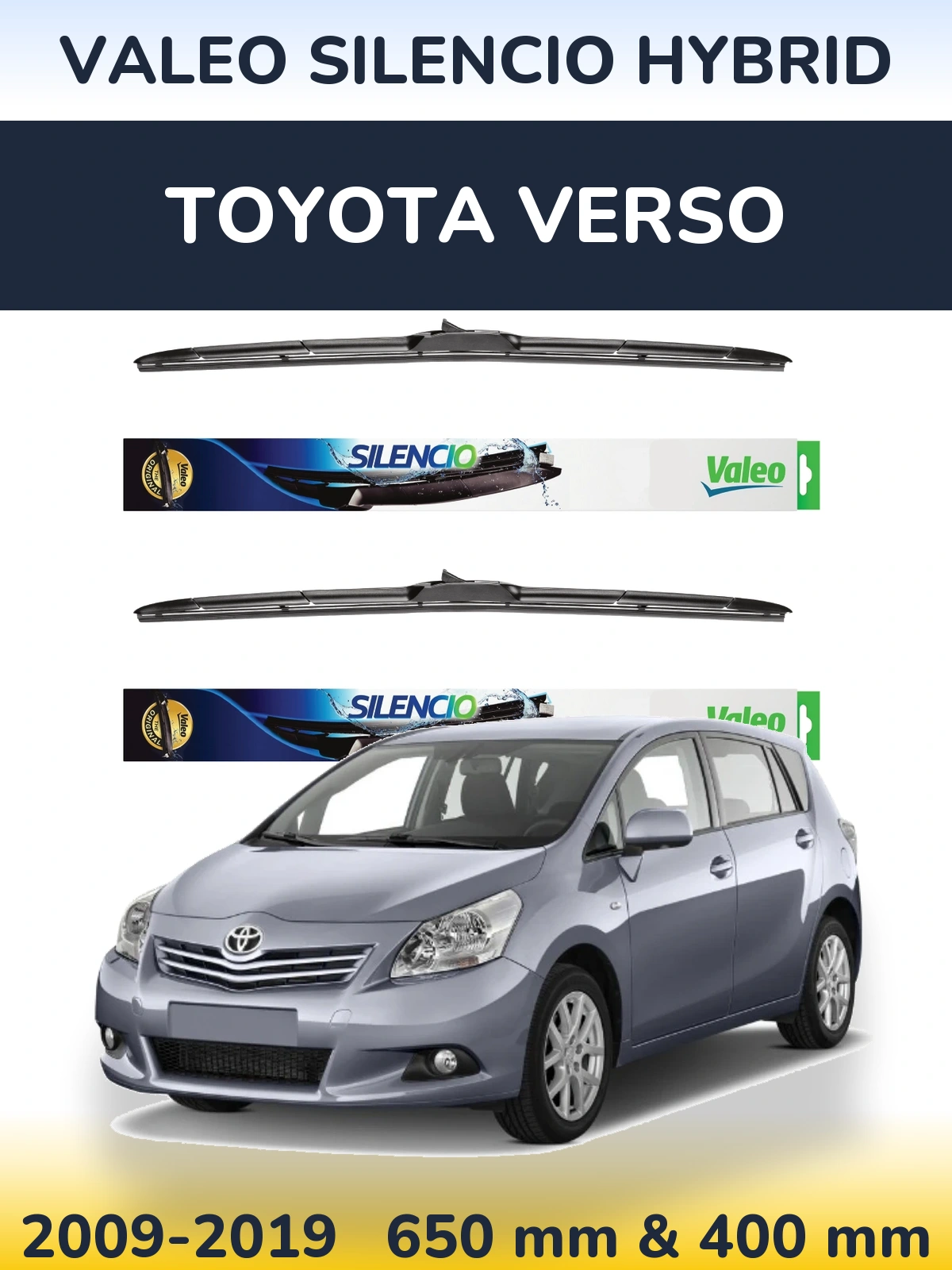 Torkarblad Valeo Silencio Hybrid för Toyota Verso
