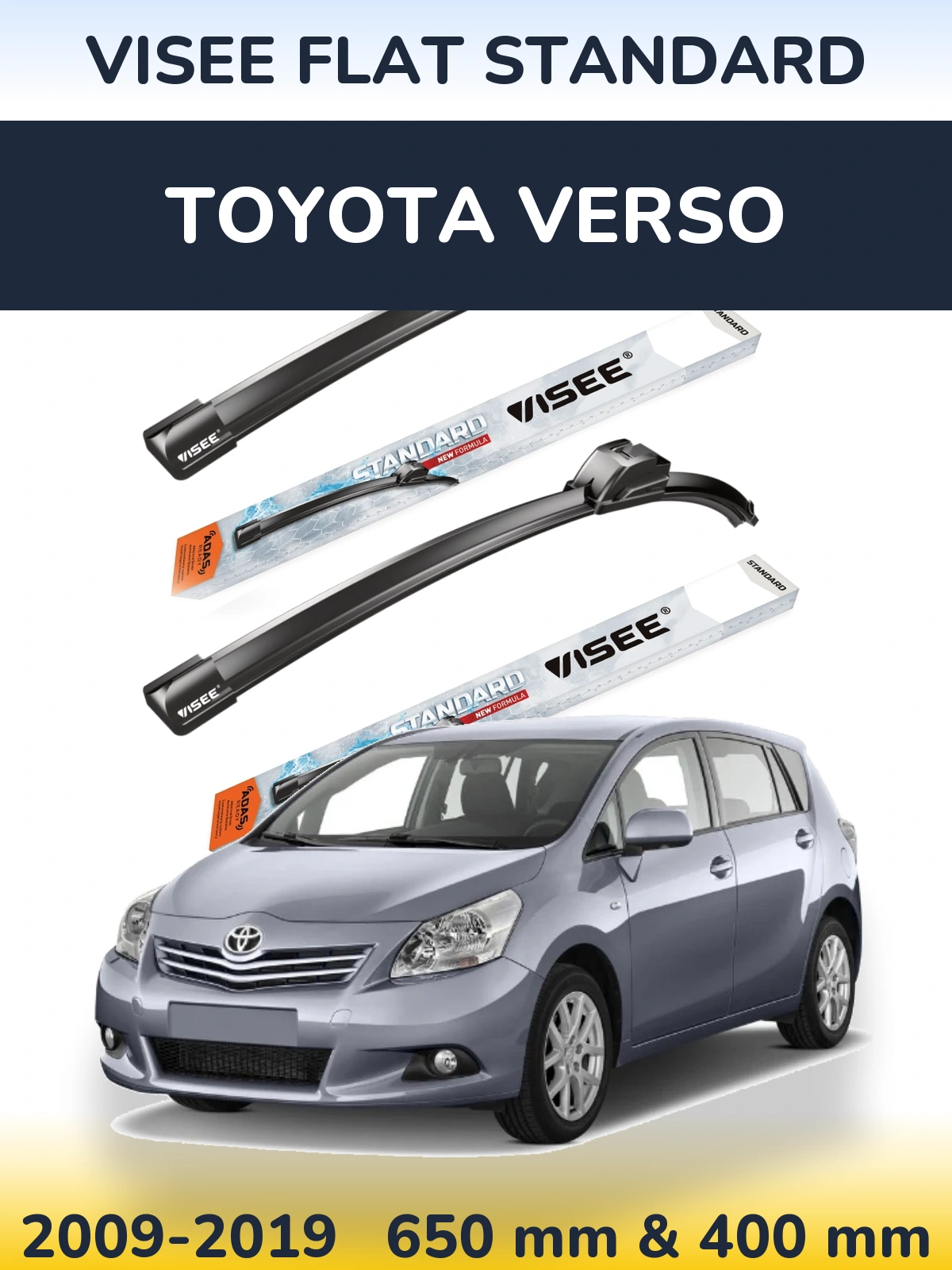 Torkarblad VISEE FLAT STANDARD för Toyota Verso