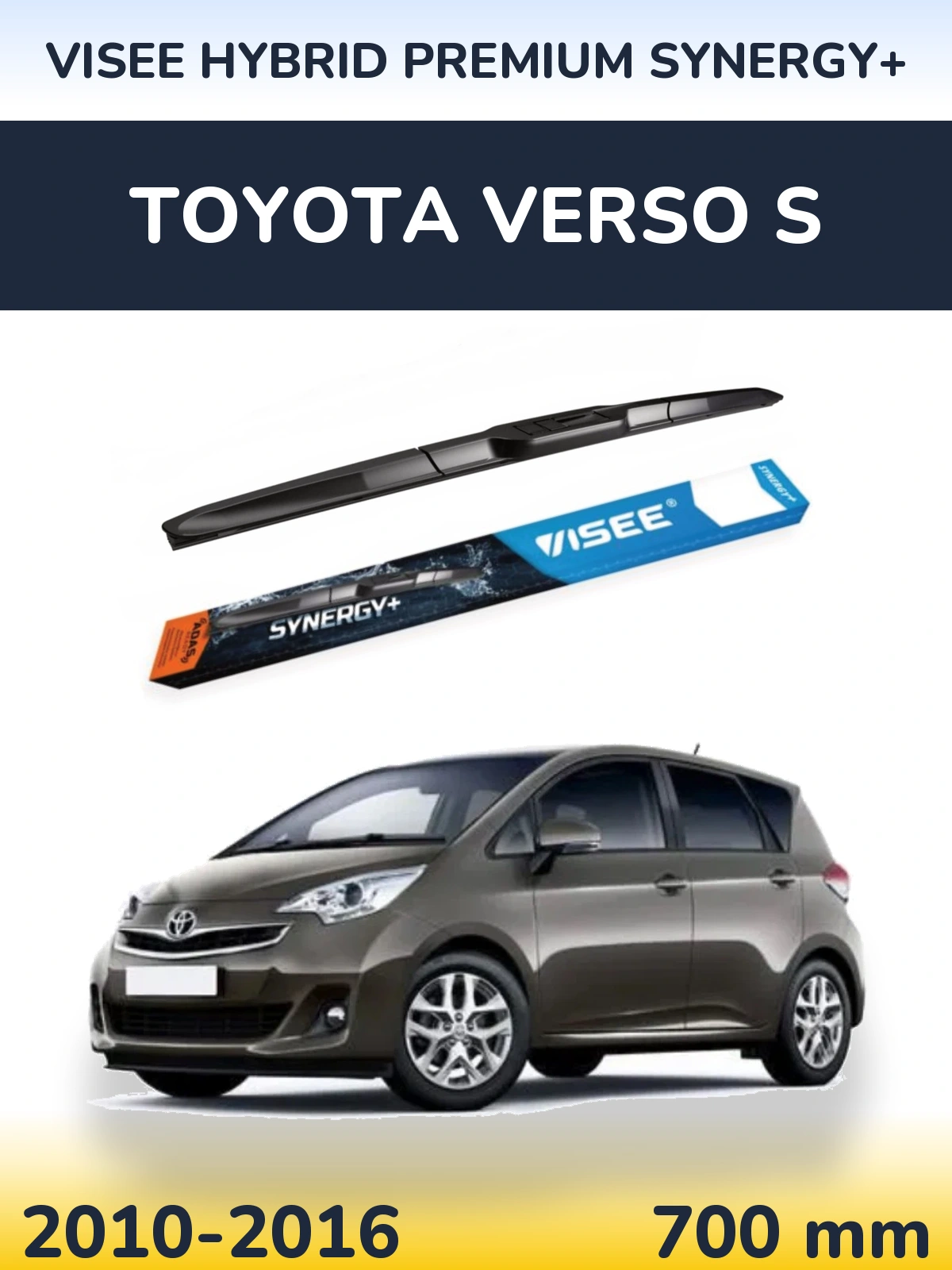 Torkarblad VISEE HYBRID PREMIUM SYNERGY+ för Toyota Verso S