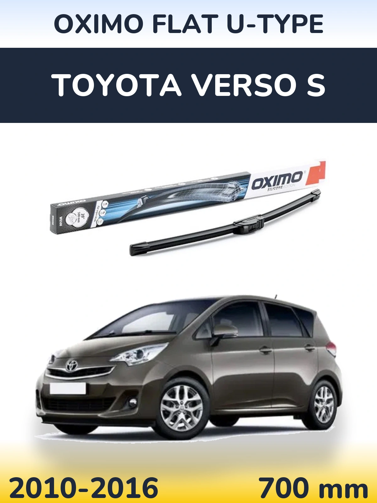 Torkarblad Oximo Flat U-type för Toyota Verso S