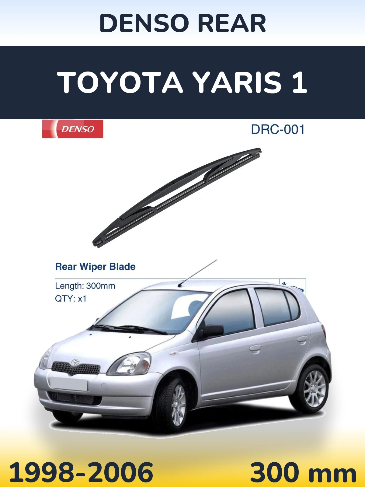 Torkarblad Denso Rear för Toyota Yaris 1