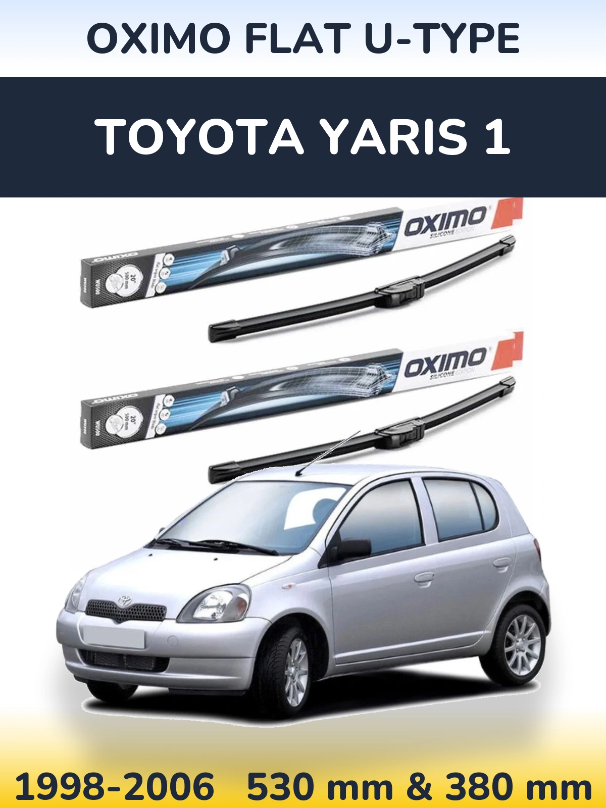Torkarblad Oximo Flat U-type för Toyota Yaris 1