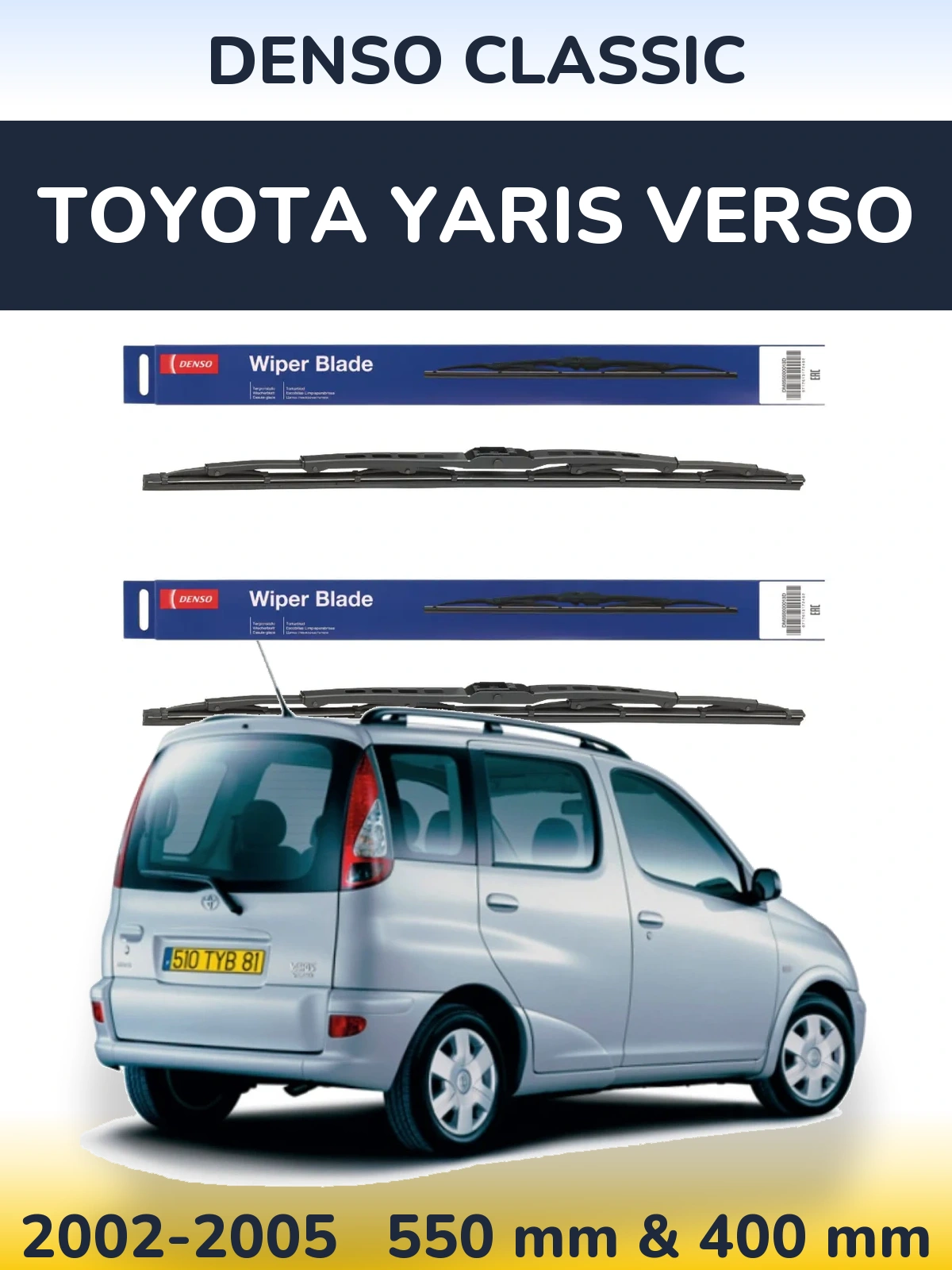 Torkarblad Denso Classic för Toyota Yaris Verso