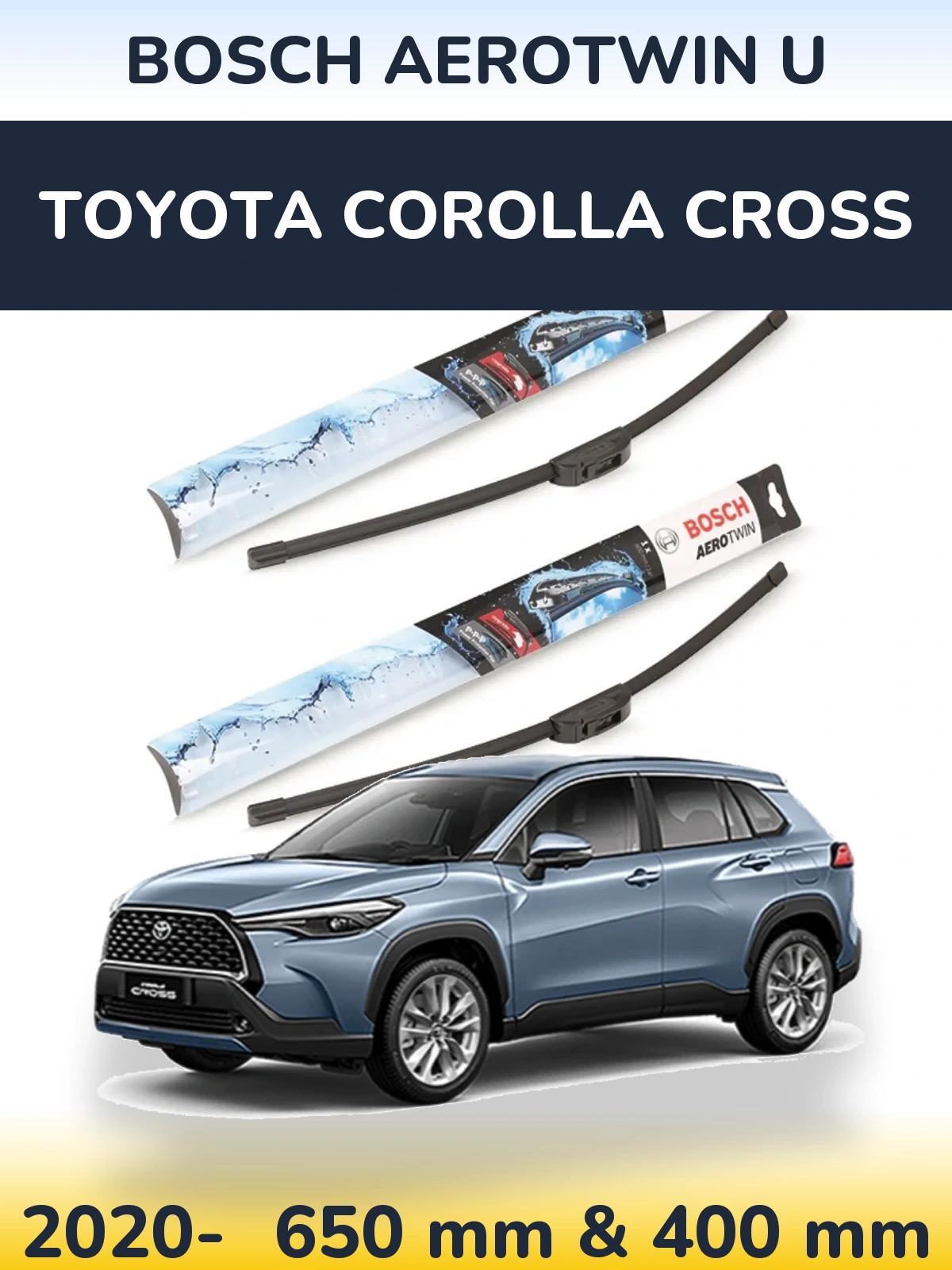 Torkarblad BOSCH AeroTwin U för Toyota Corolla Cross