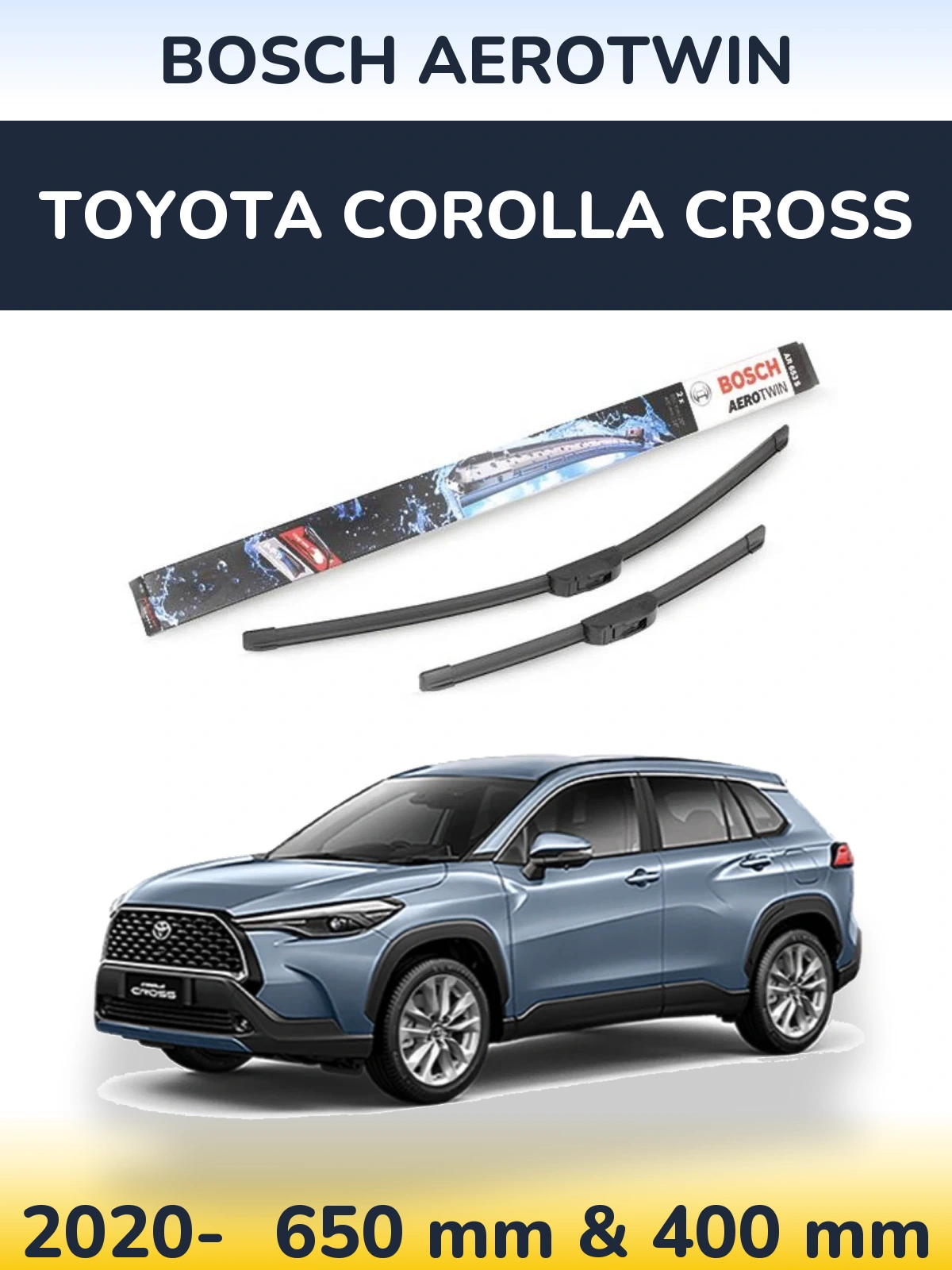 Torkarblad BOSCH AeroTwin för Toyota Corolla Cross
