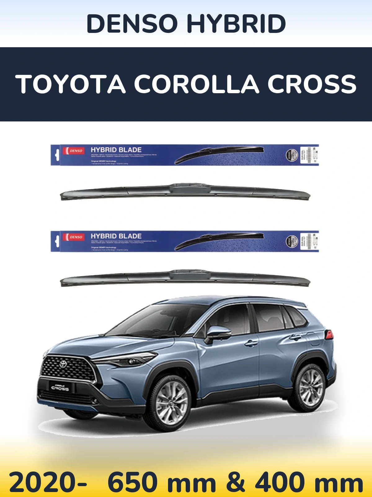 Torkarblad Denso Hybrid för Toyota Corolla Cross
