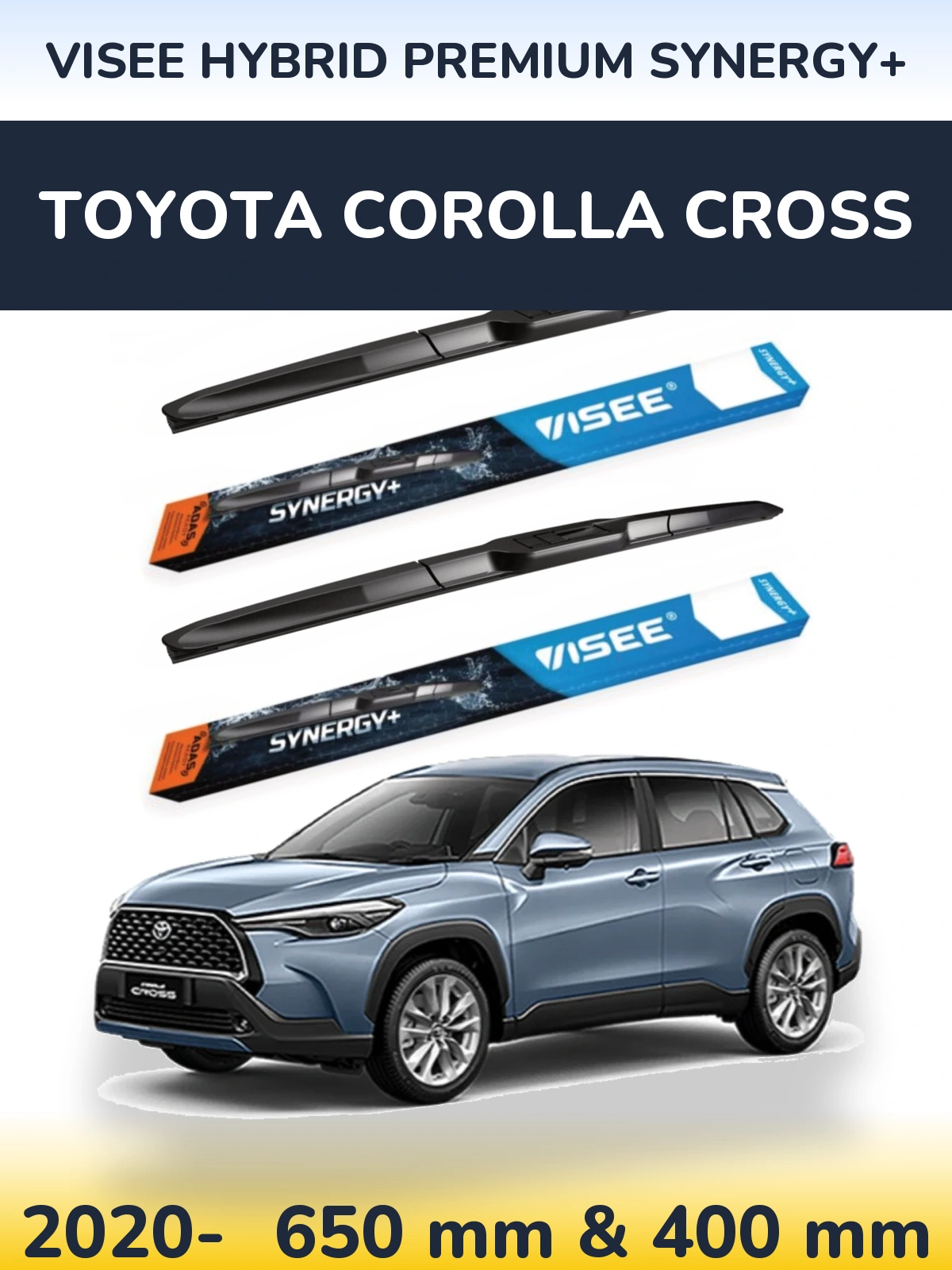 Torkarblad VISEE HYBRID PREMIUM SYNERGY+ för Toyota Corolla Cross