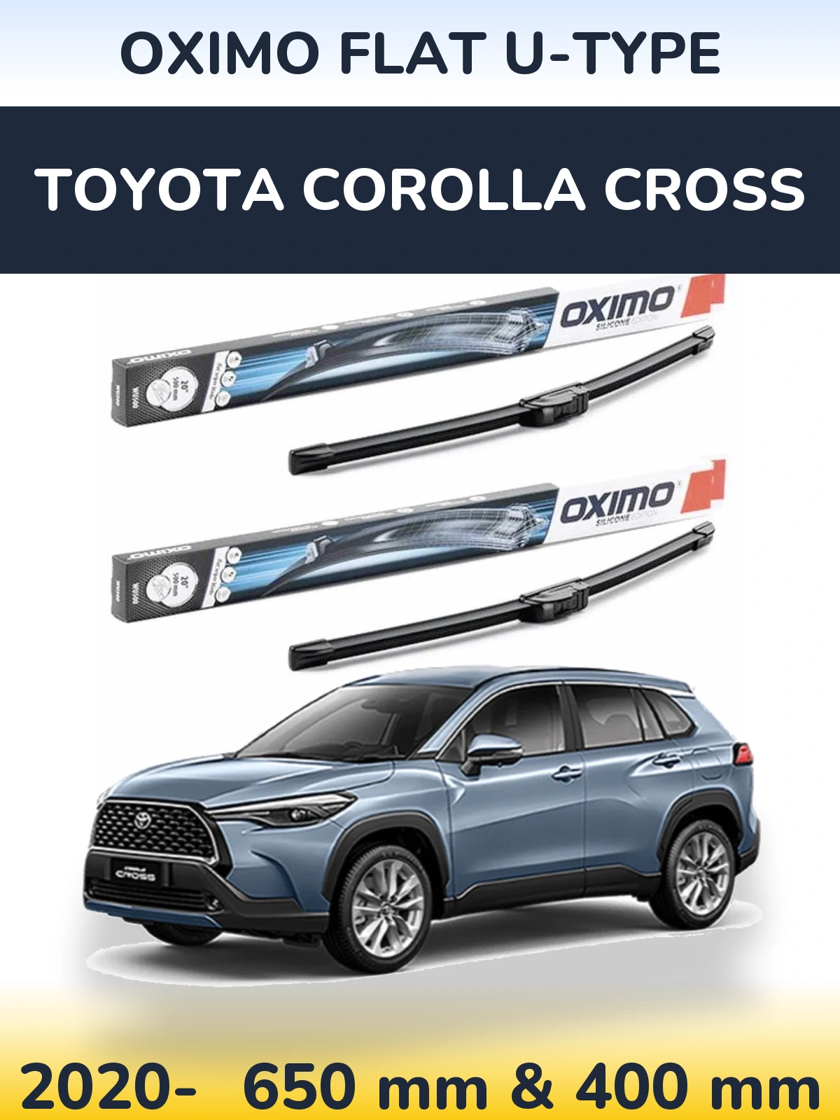 Torkarblad Oximo Flat U-type för Toyota Corolla Cross
