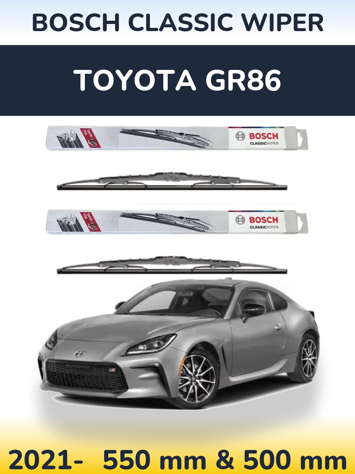 Torkarblad BOSCH Classic Wiper för Toyota GR86