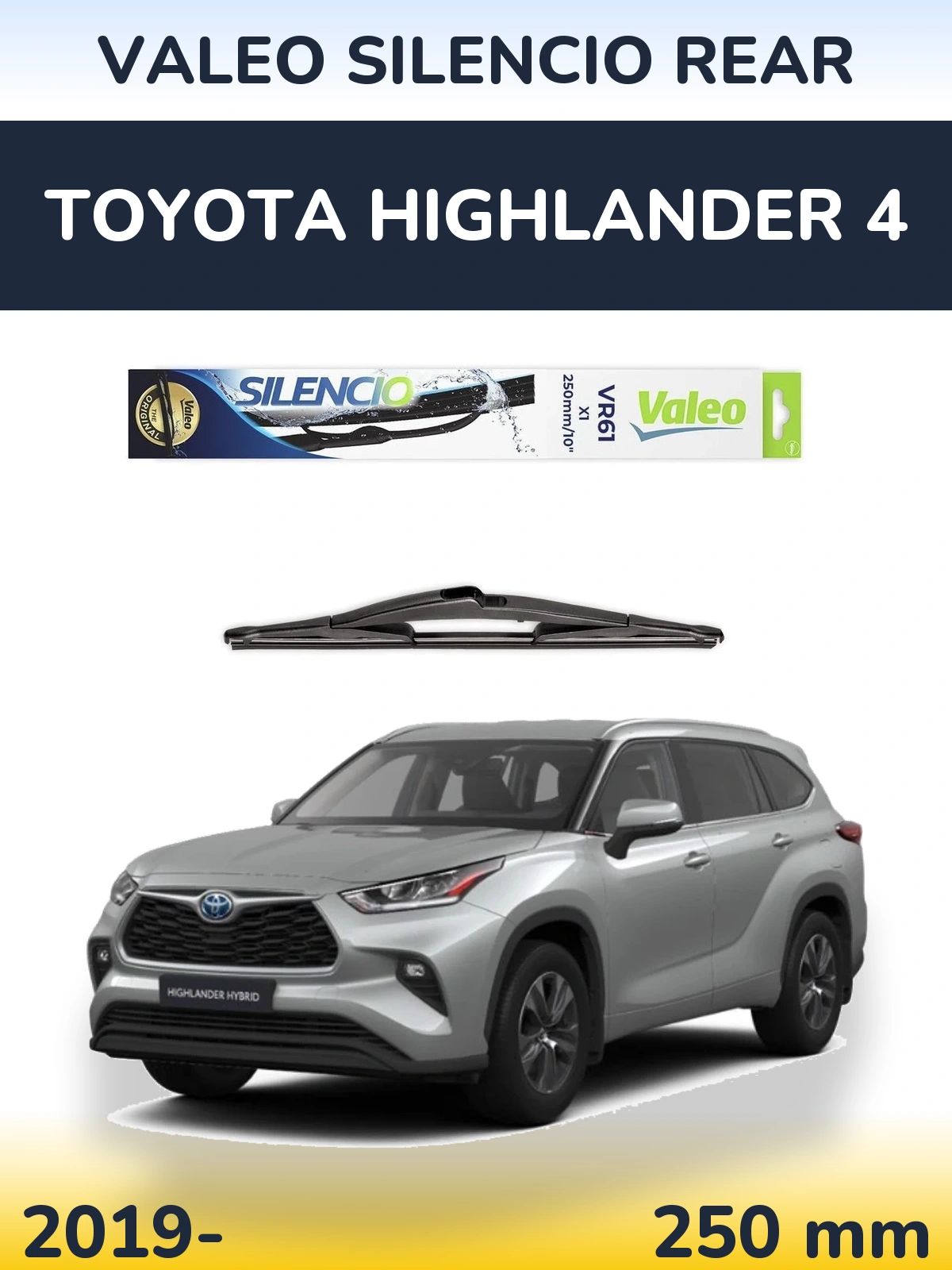 Torkarblad Valeo Silencio Rear för Toyota Highlander 4
