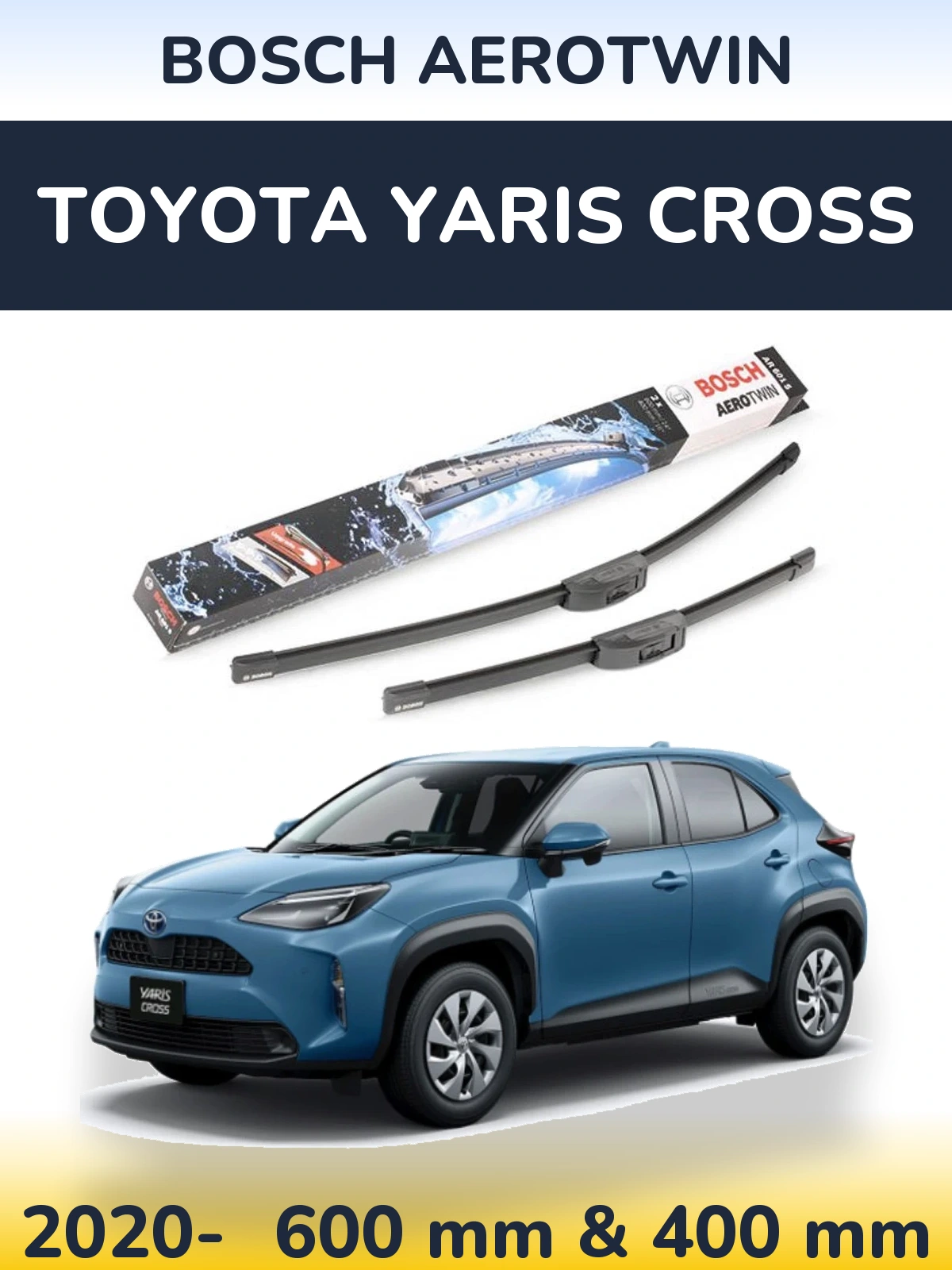 Torkarblad BOSCH AeroTwin för Toyota Yaris Cross