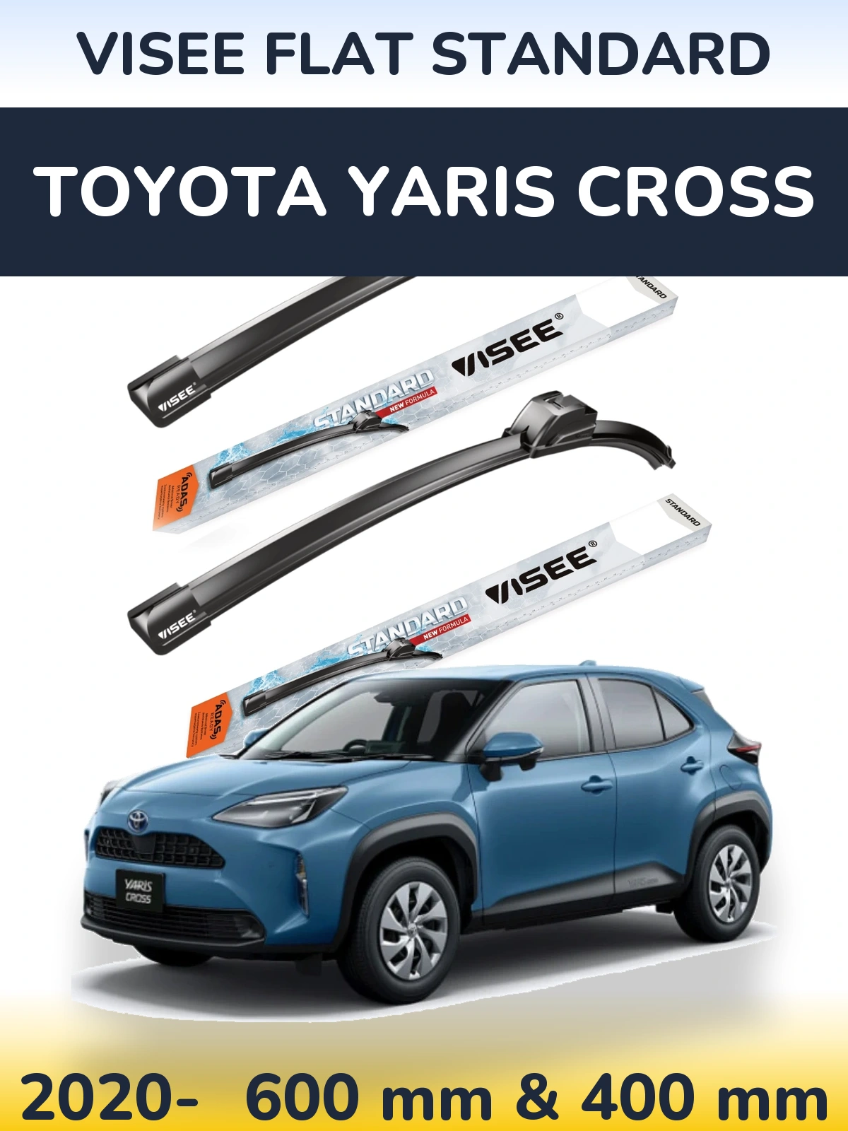 Torkarblad VISEE FLAT STANDARD för Toyota Yaris Cross