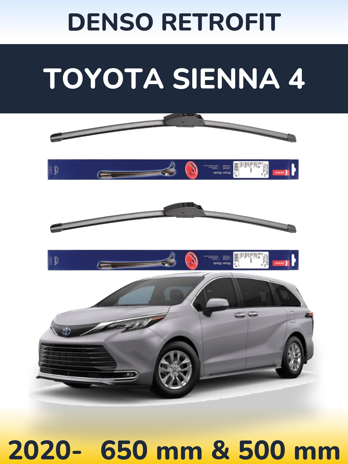 Torkarblad Denso Retrofit för Toyota Sienna 4