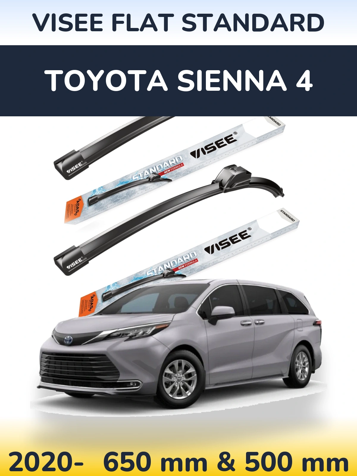 Torkarblad VISEE FLAT STANDARD för Toyota Sienna 4