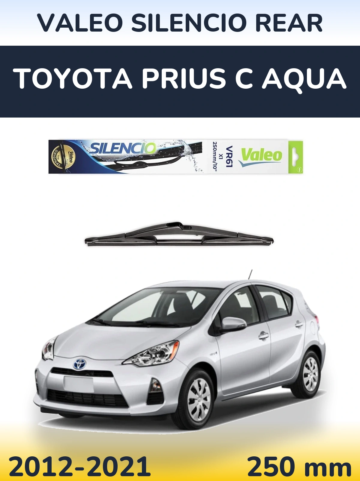Torkarblad Valeo Silencio Rear för Toyota Prius C Aqua