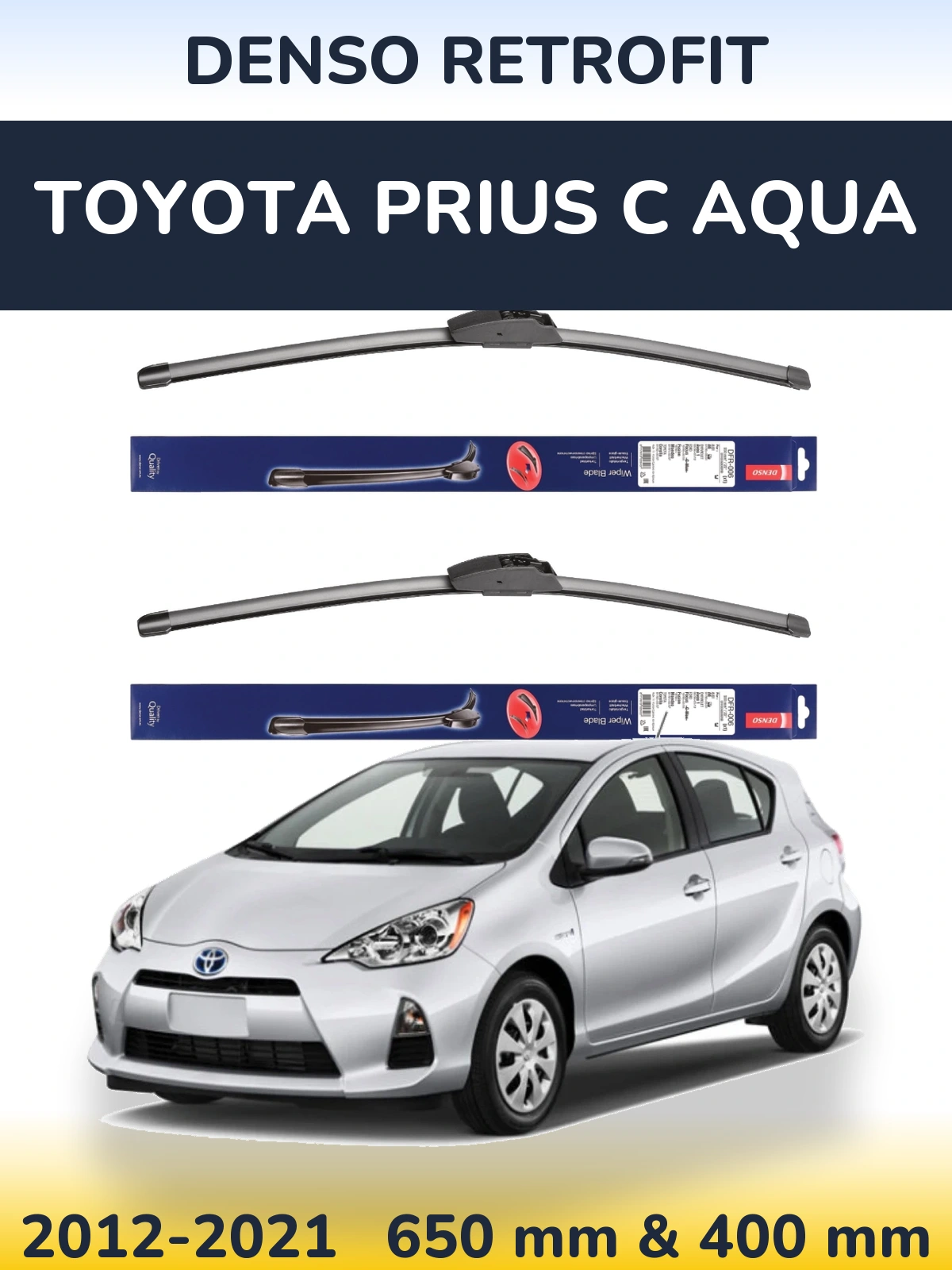 Torkarblad Denso Retrofit för Toyota Prius C Aqua