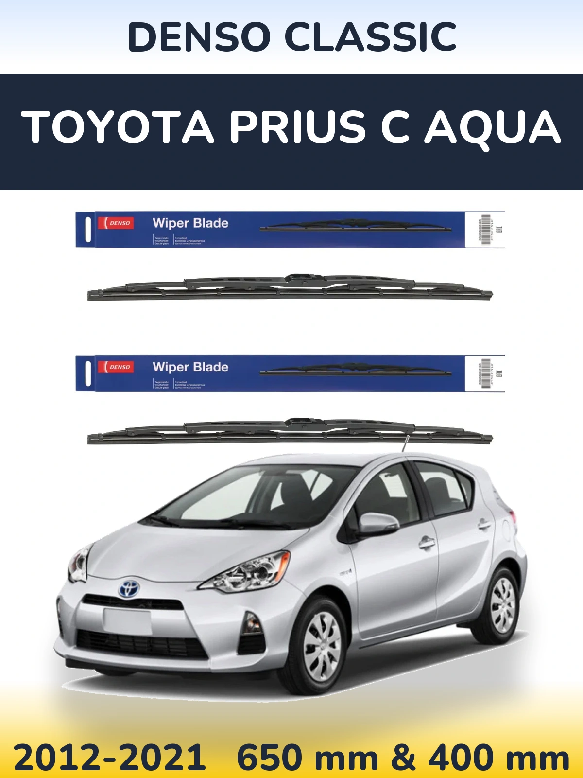 Torkarblad Denso Classic för Toyota Prius C Aqua
